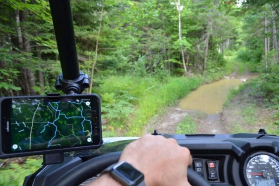 Driver's perspective in Polaris side by side