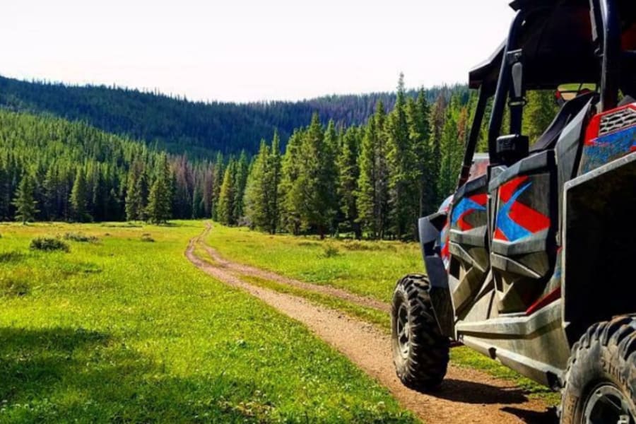Polaris ORV on trail in Colorado