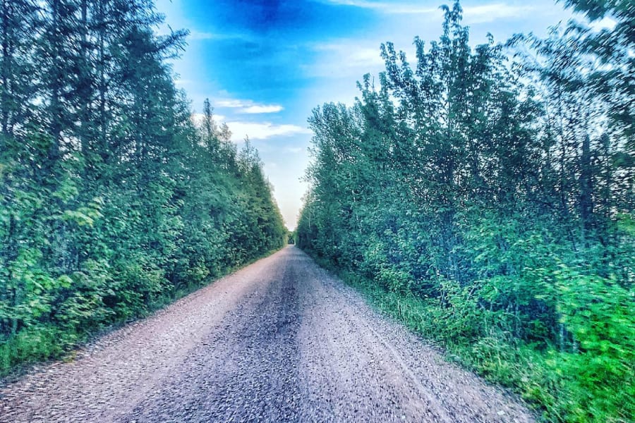 gravel ATV trails through the Northwoods of Wisconsin