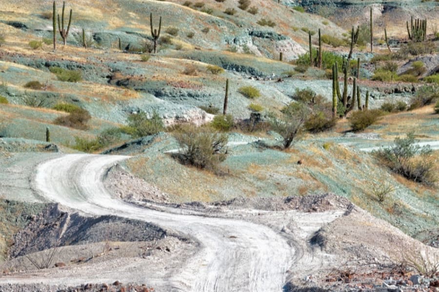 Winding ORV trail in Baja, Mexico