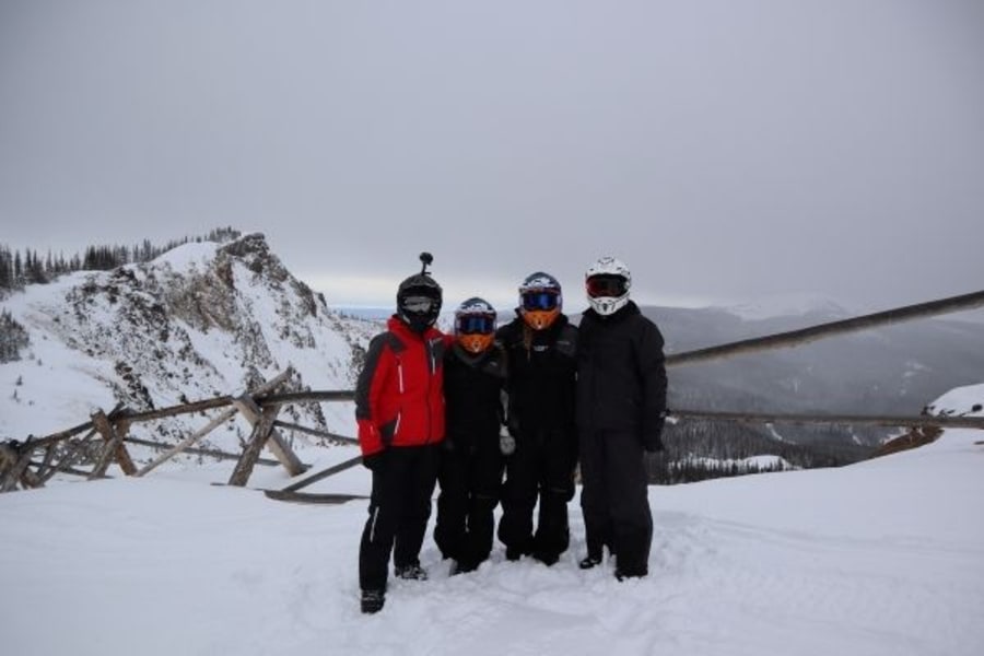 Four snowmobilers in Colorado