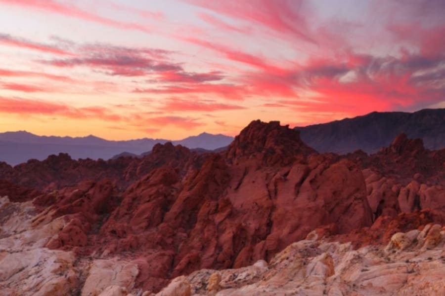 Las Vegas desert sunset