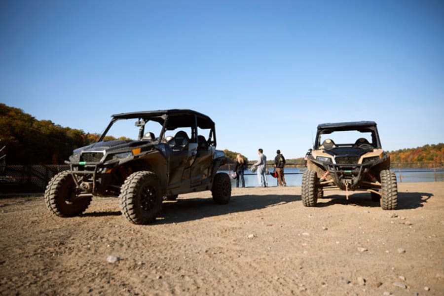 Polaris side by side vehicles near Jackman, Maine