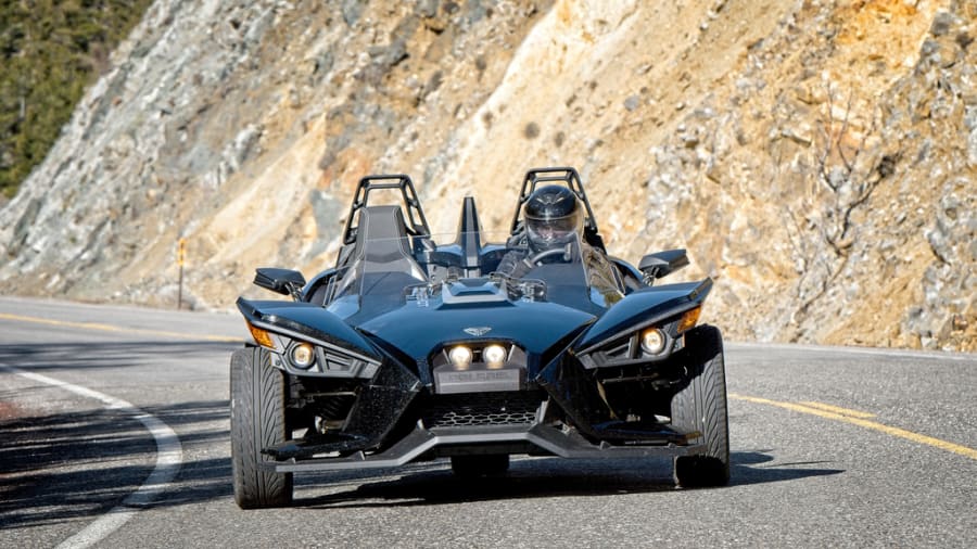 Polaris Slingshot driving on road