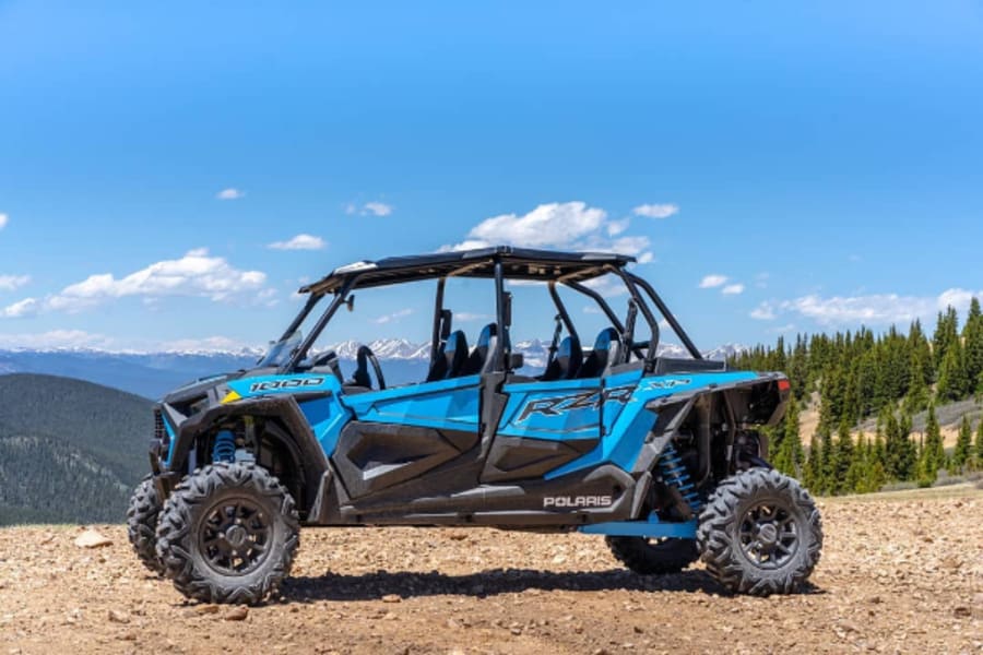 Blue Polaris RZR in Colorado