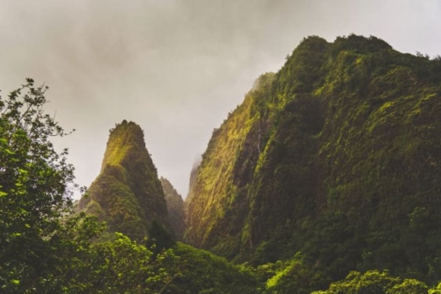Green hills in Hawaii