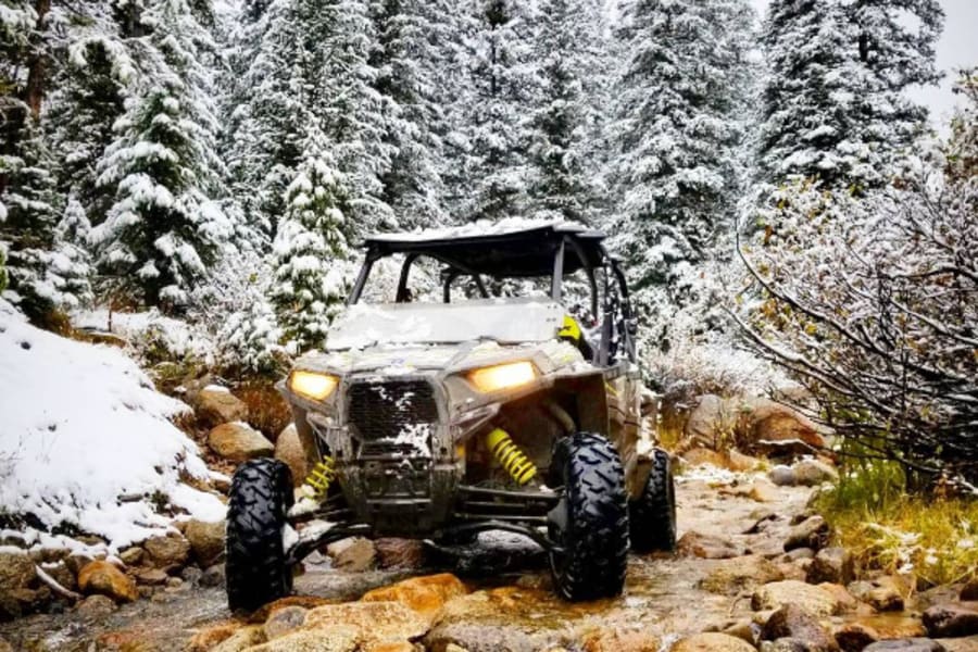 RZR in snowy Colorado