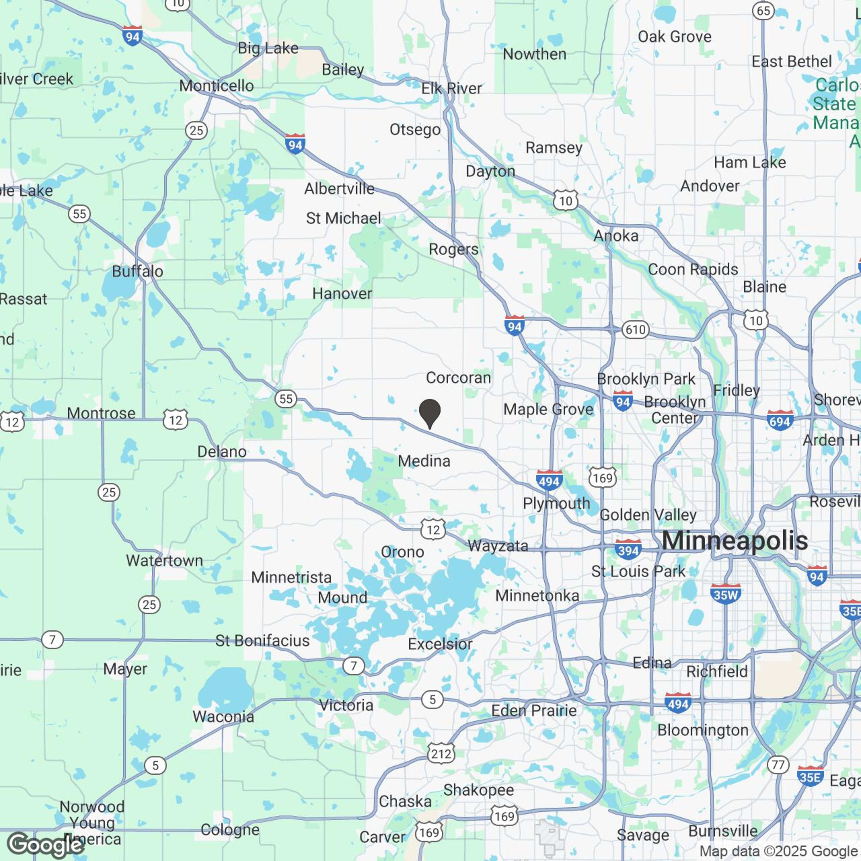 Map showing location of Demo Day Adventure Rentals