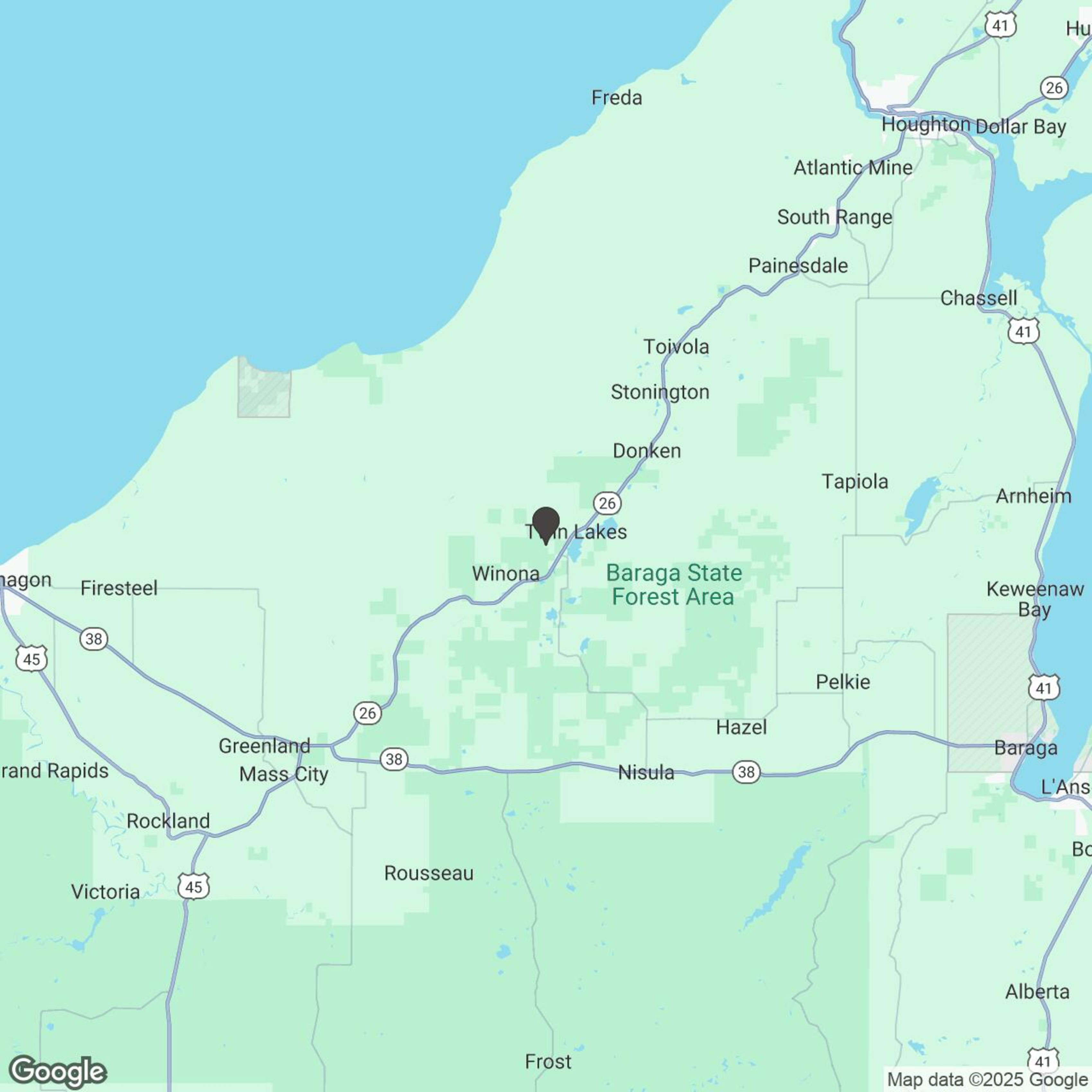 Map showing location of Boondock Inn