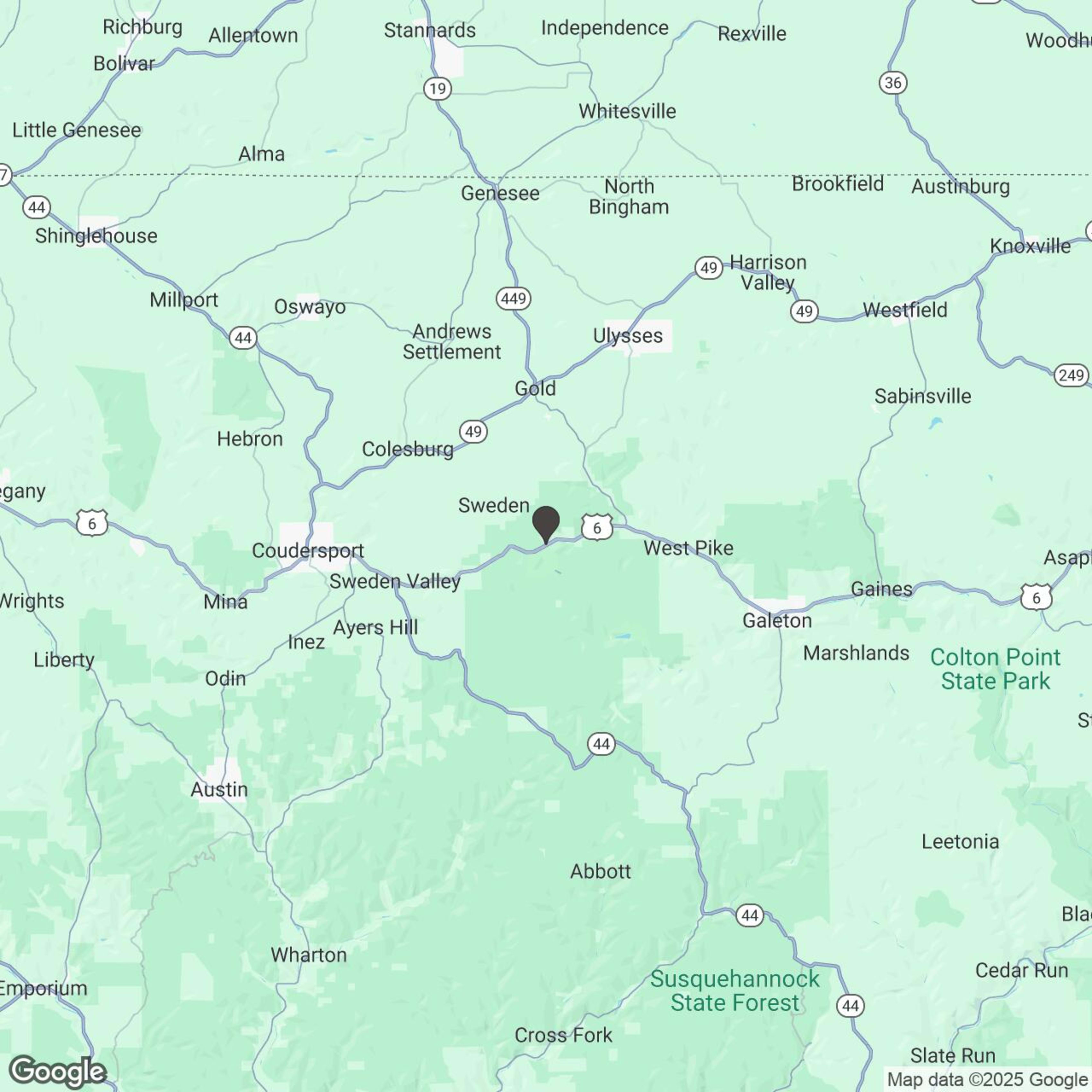 Map showing location of Denton Go