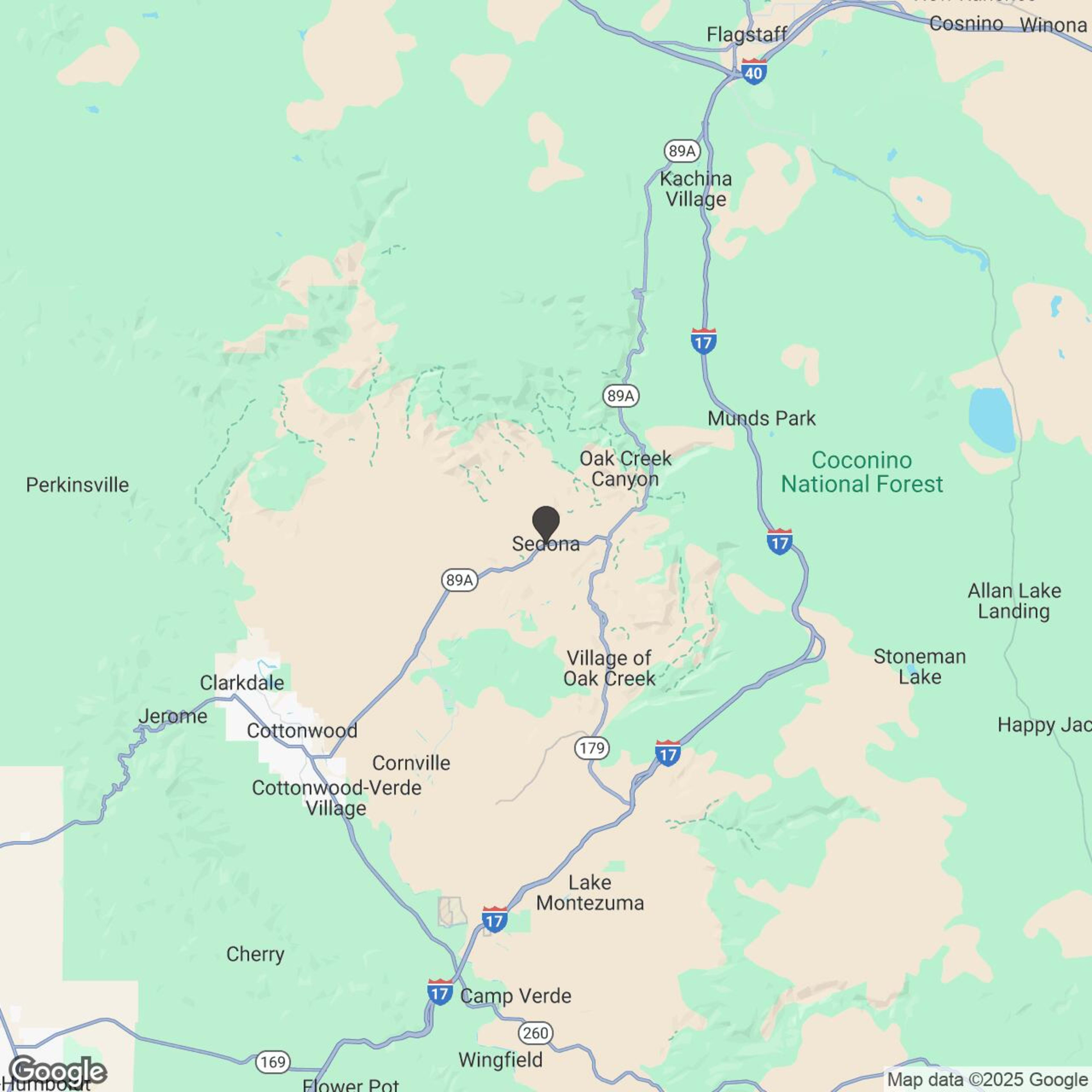 Map showing location of Red Rock ATV Rentals