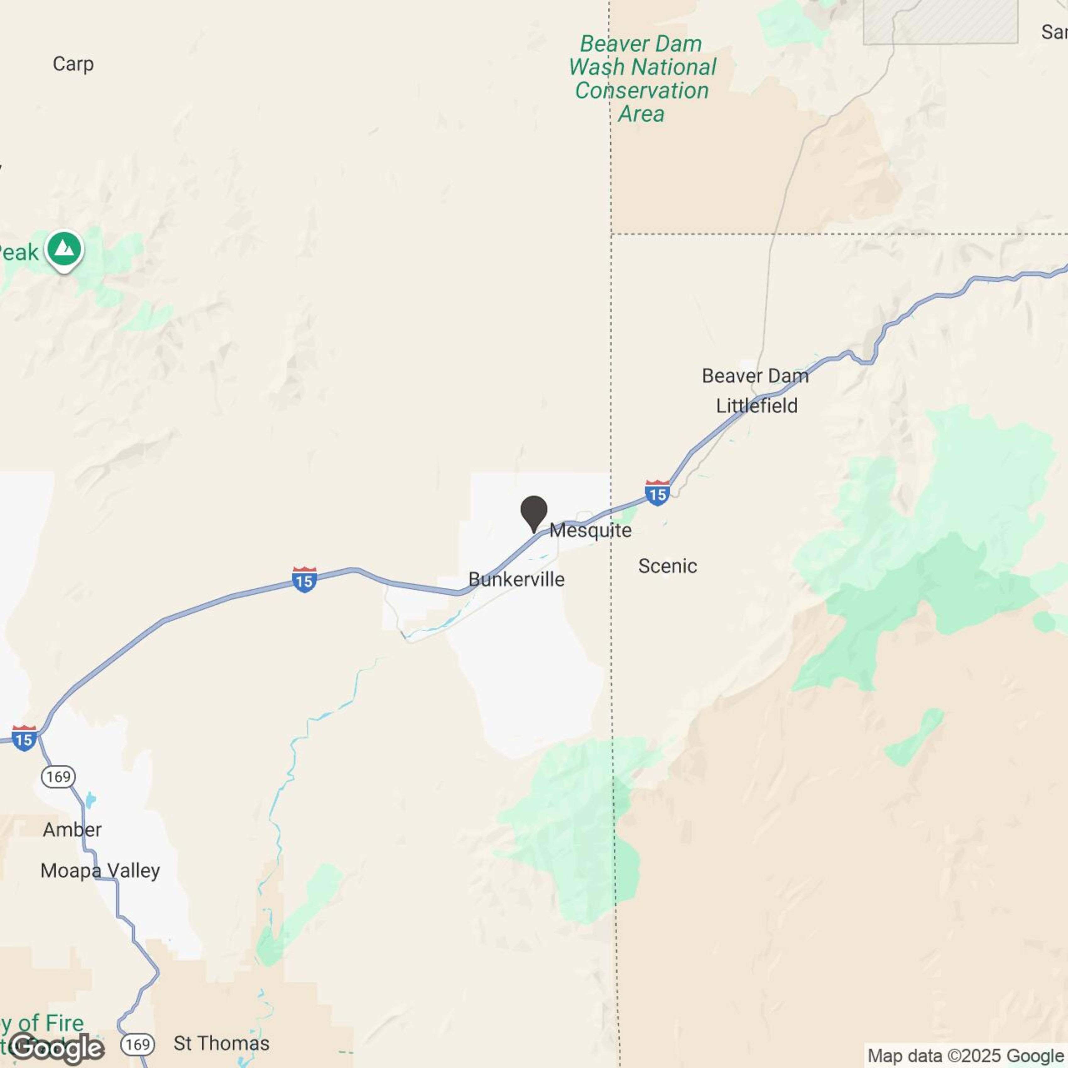 Map showing location of Prime Adventure Outfitters - Mesquite