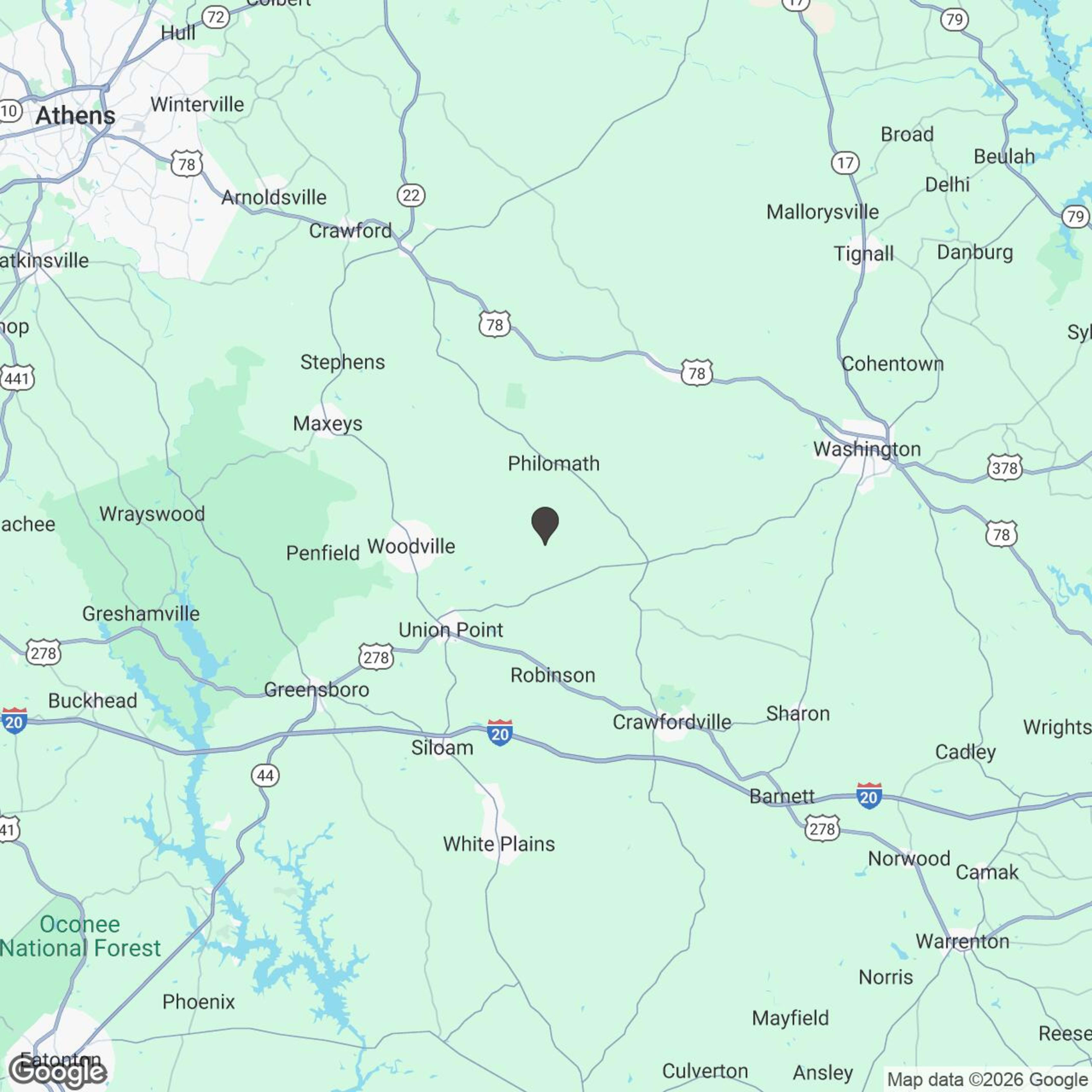 Map showing location of Georgia Offroad Rentals