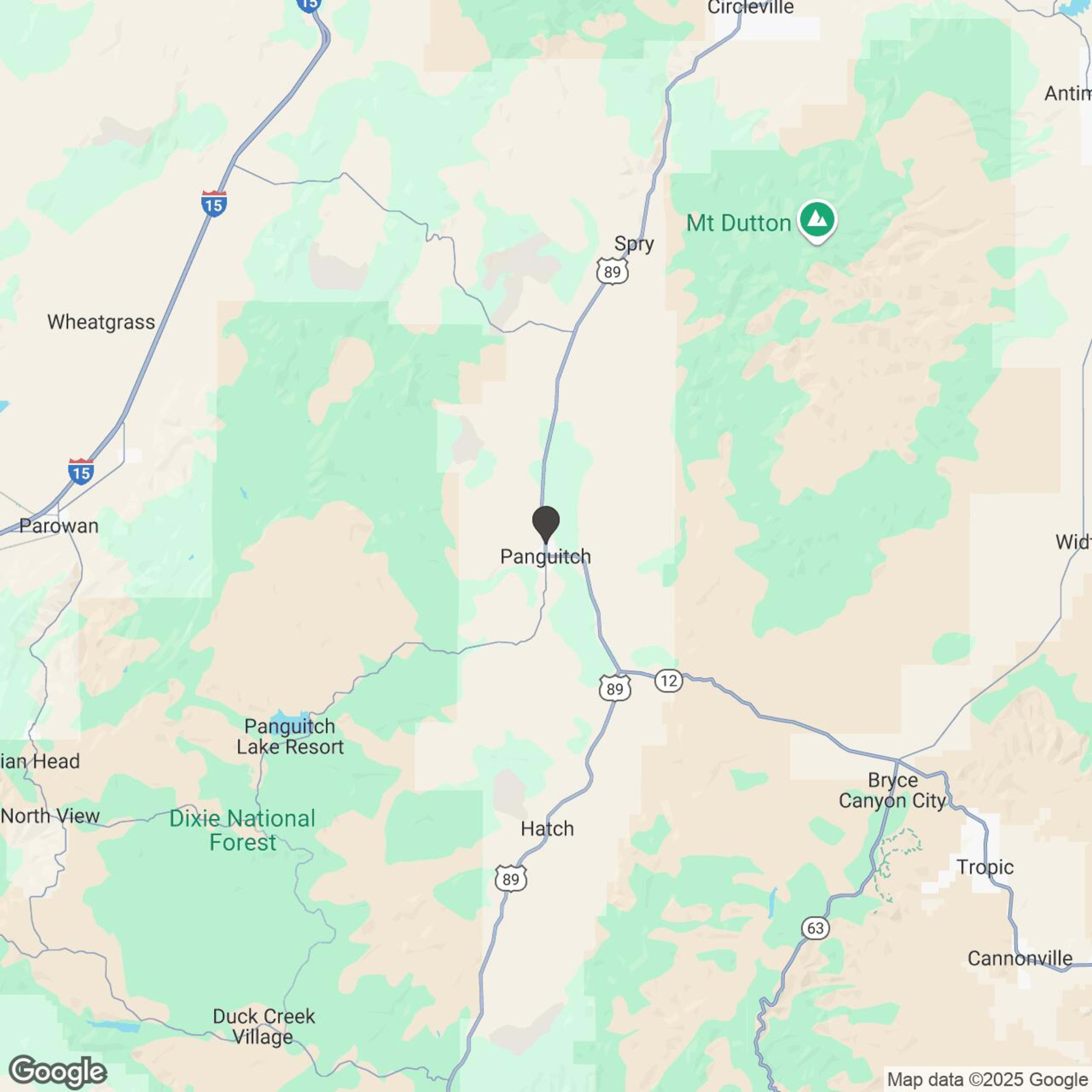 Map showing location of Prime Adventure Outfitters - Panguitch City