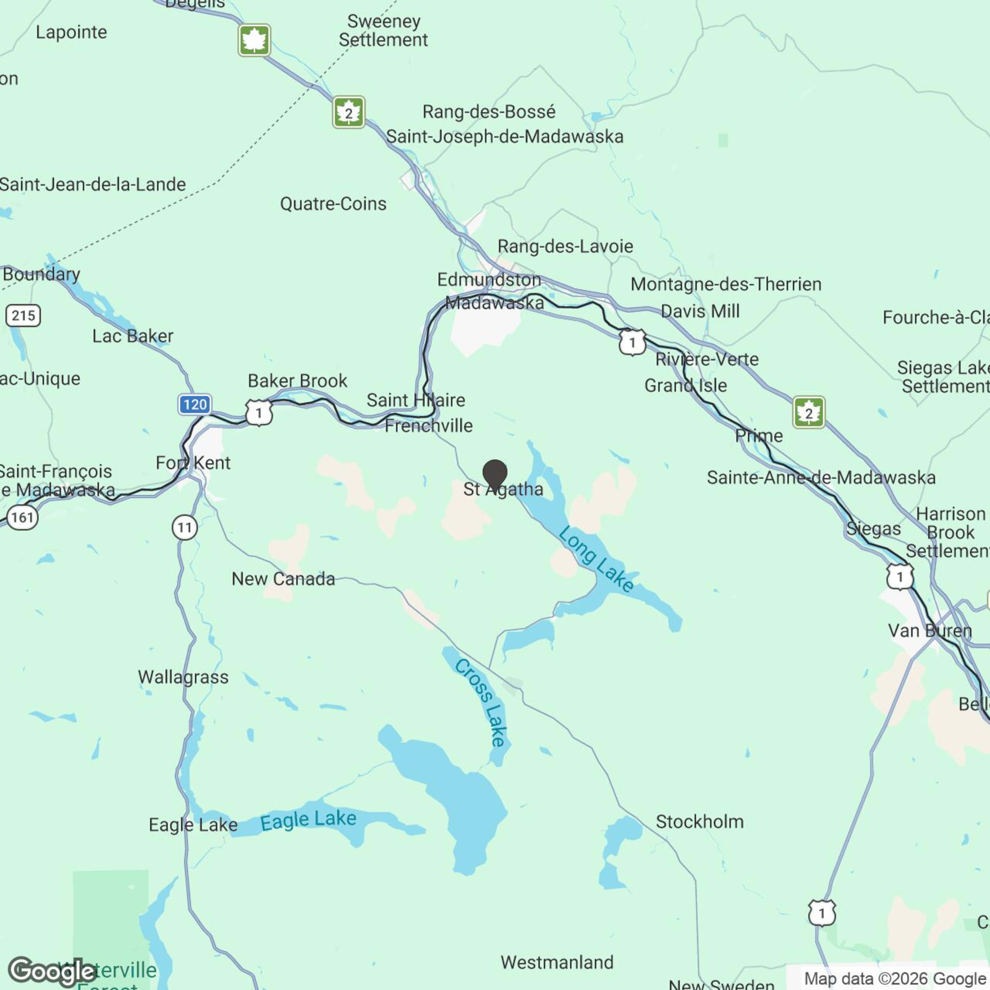 Map showing location of Lakeview Outdoor Adventures