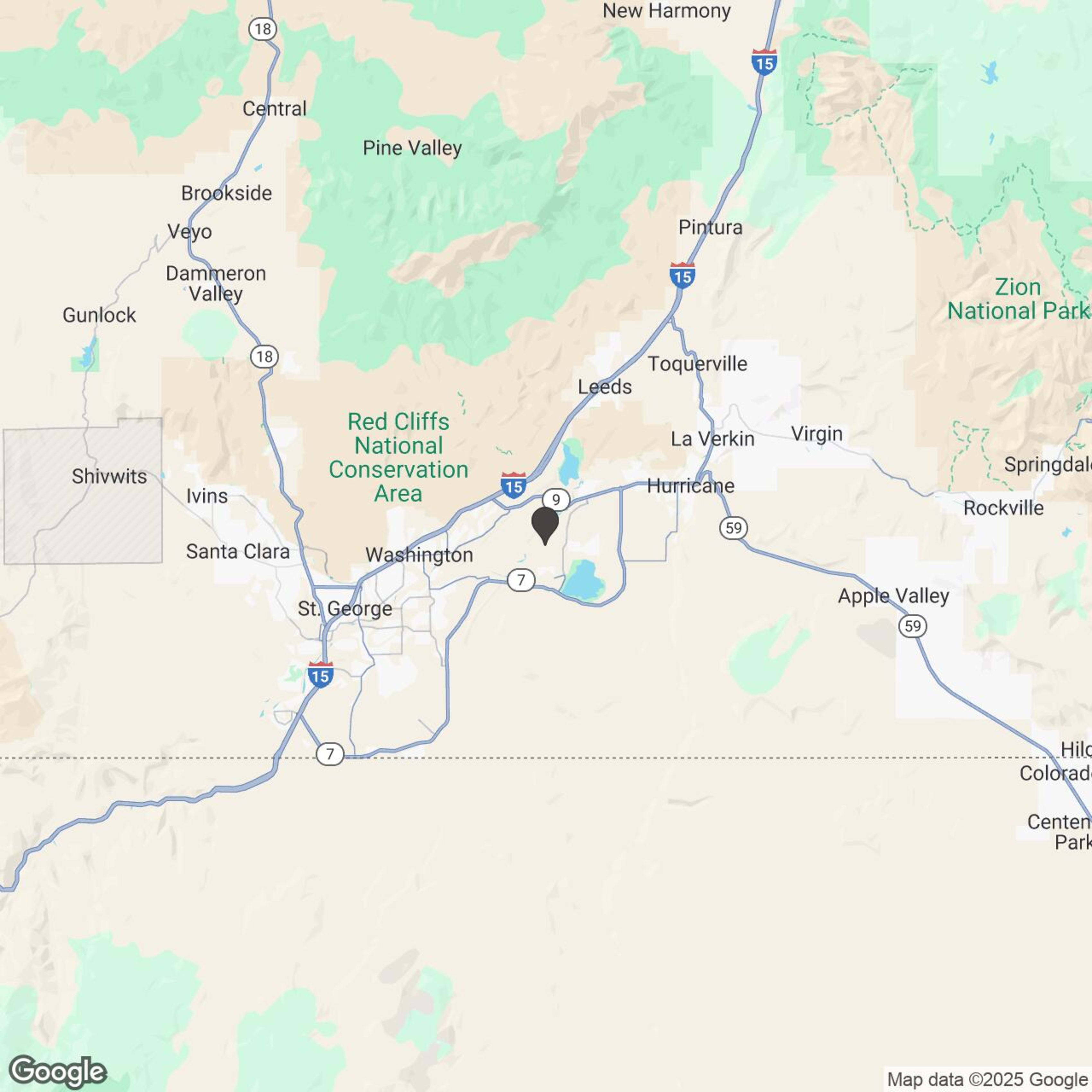Map showing location of Mad Moose Rentals (Quail Creek)