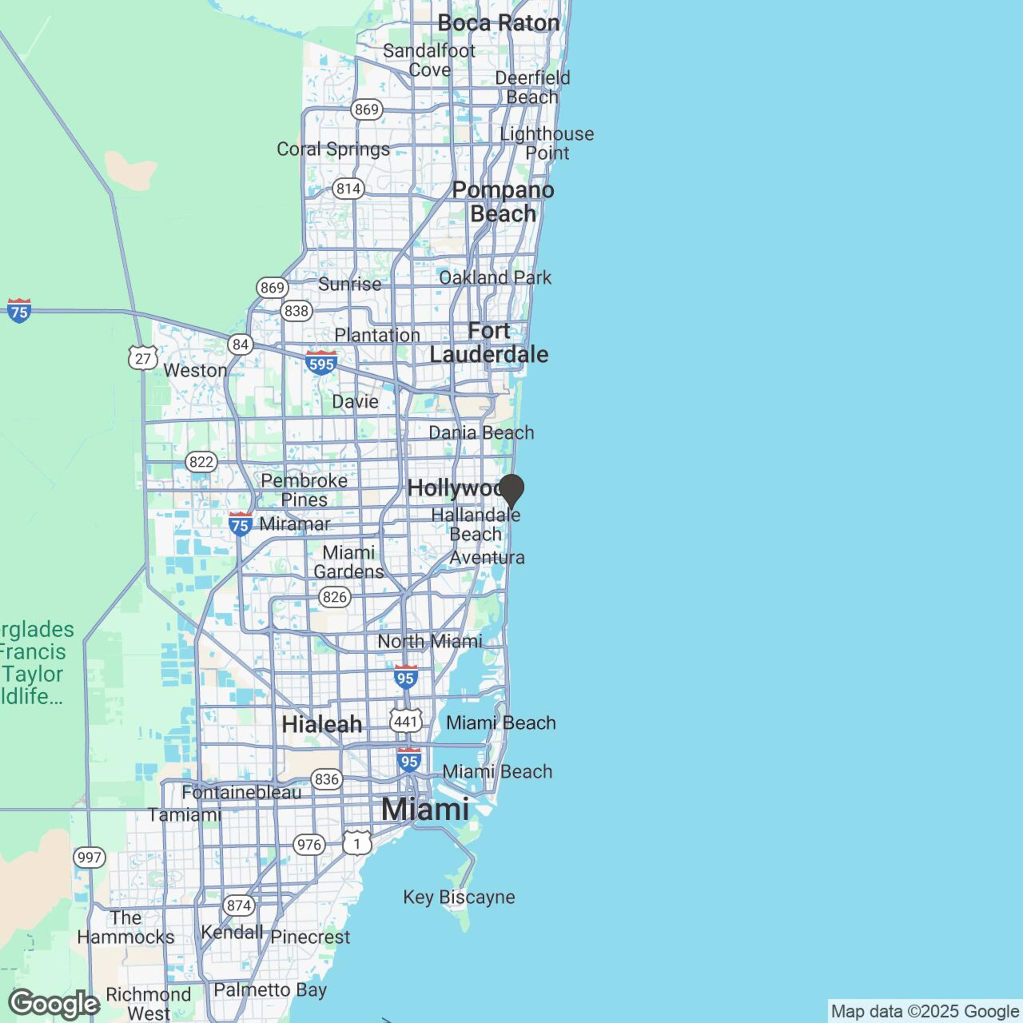 Map showing location of SoFlo Slingshot Rentals - Hollywood