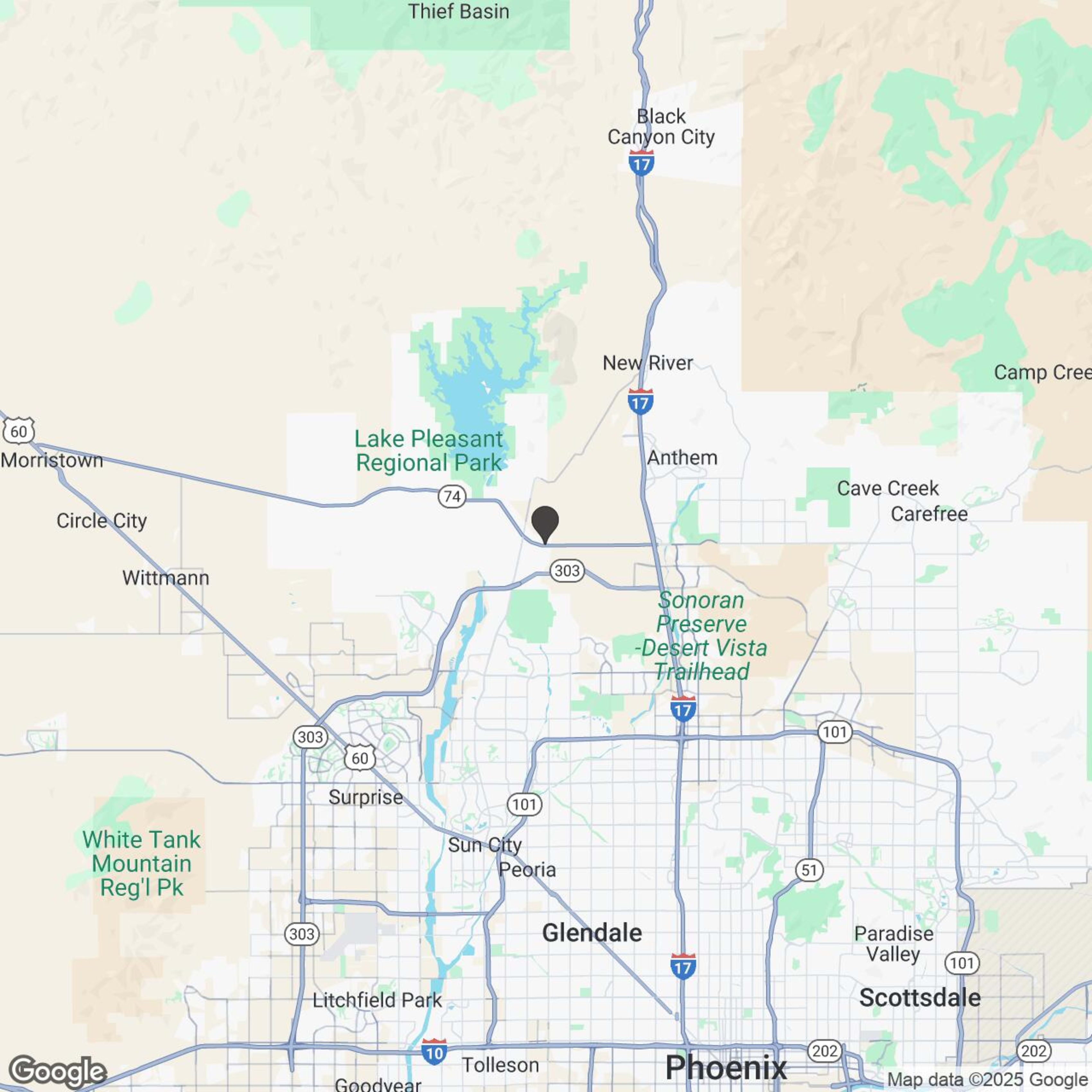 Map showing location of Westside Recreation AZ