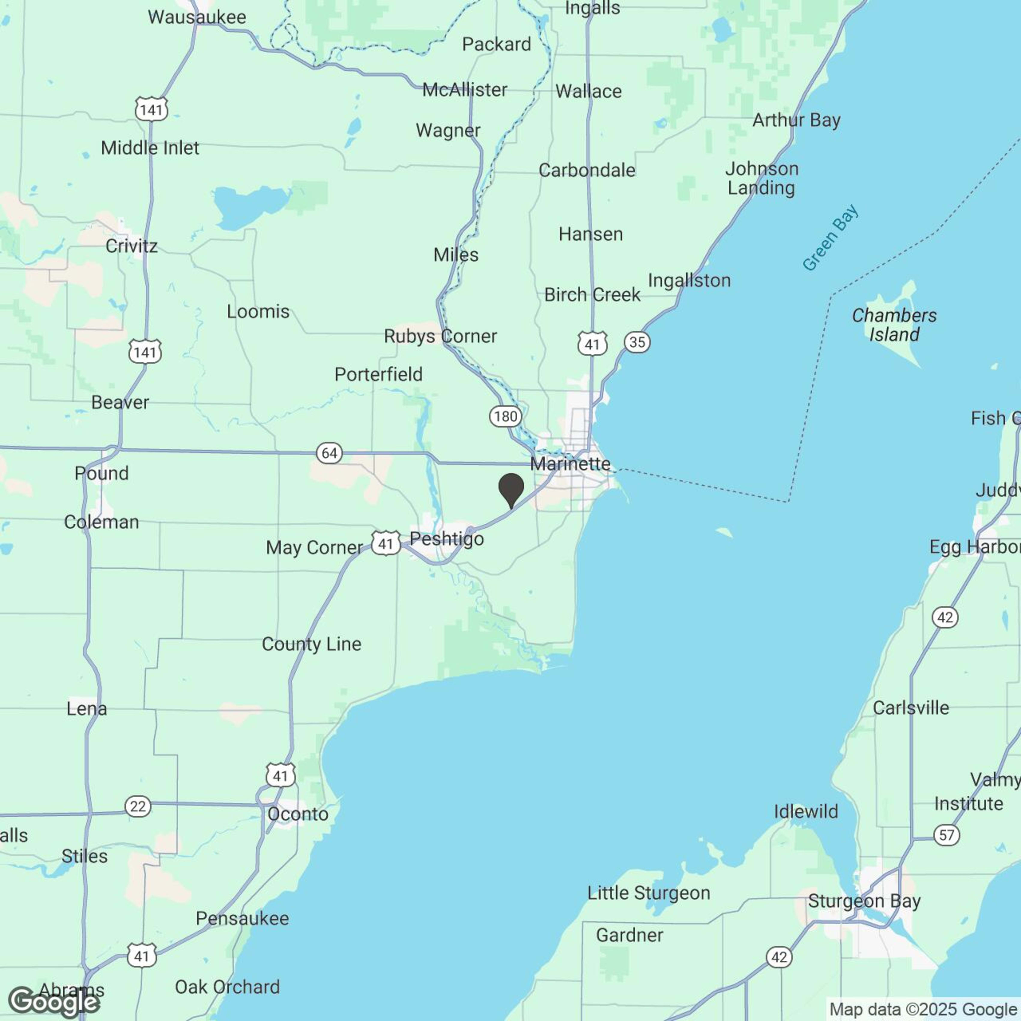 Map showing location of Koehne Powersports