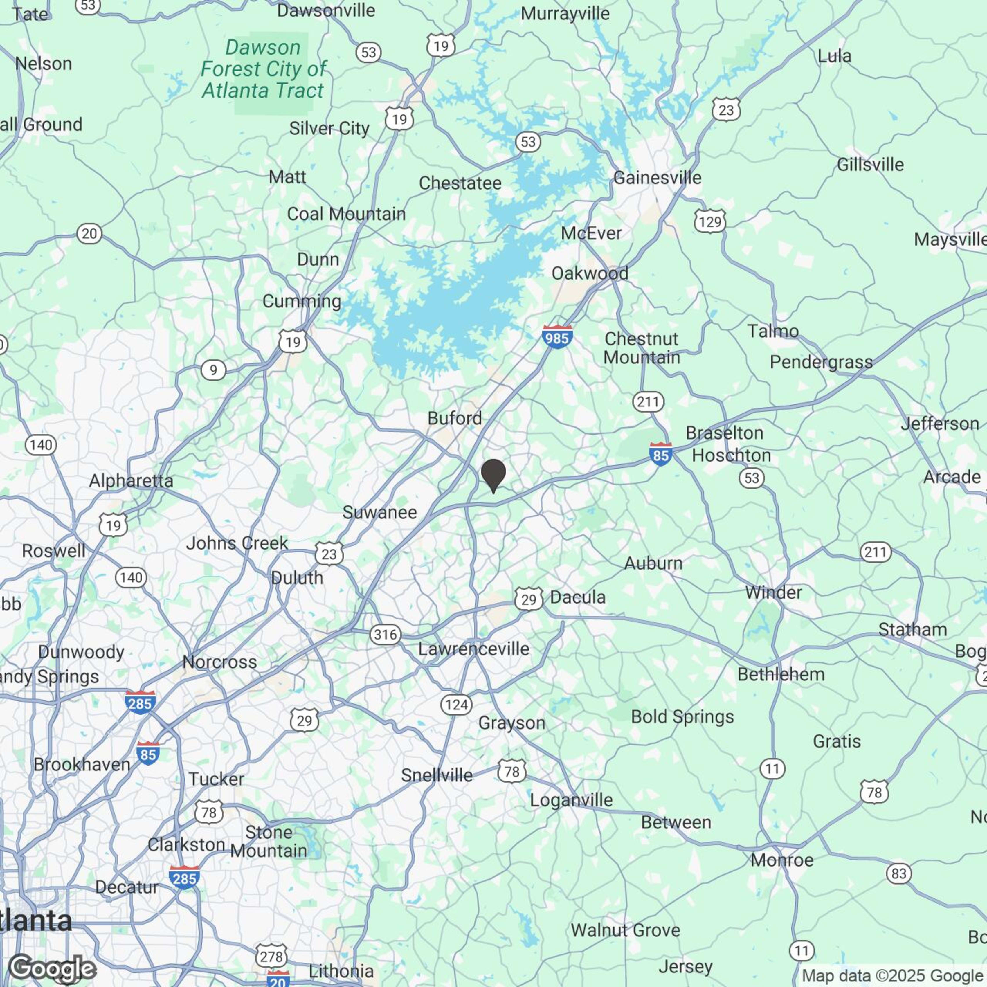 Map showing location of Mall of Georgia Indian Motorcycle