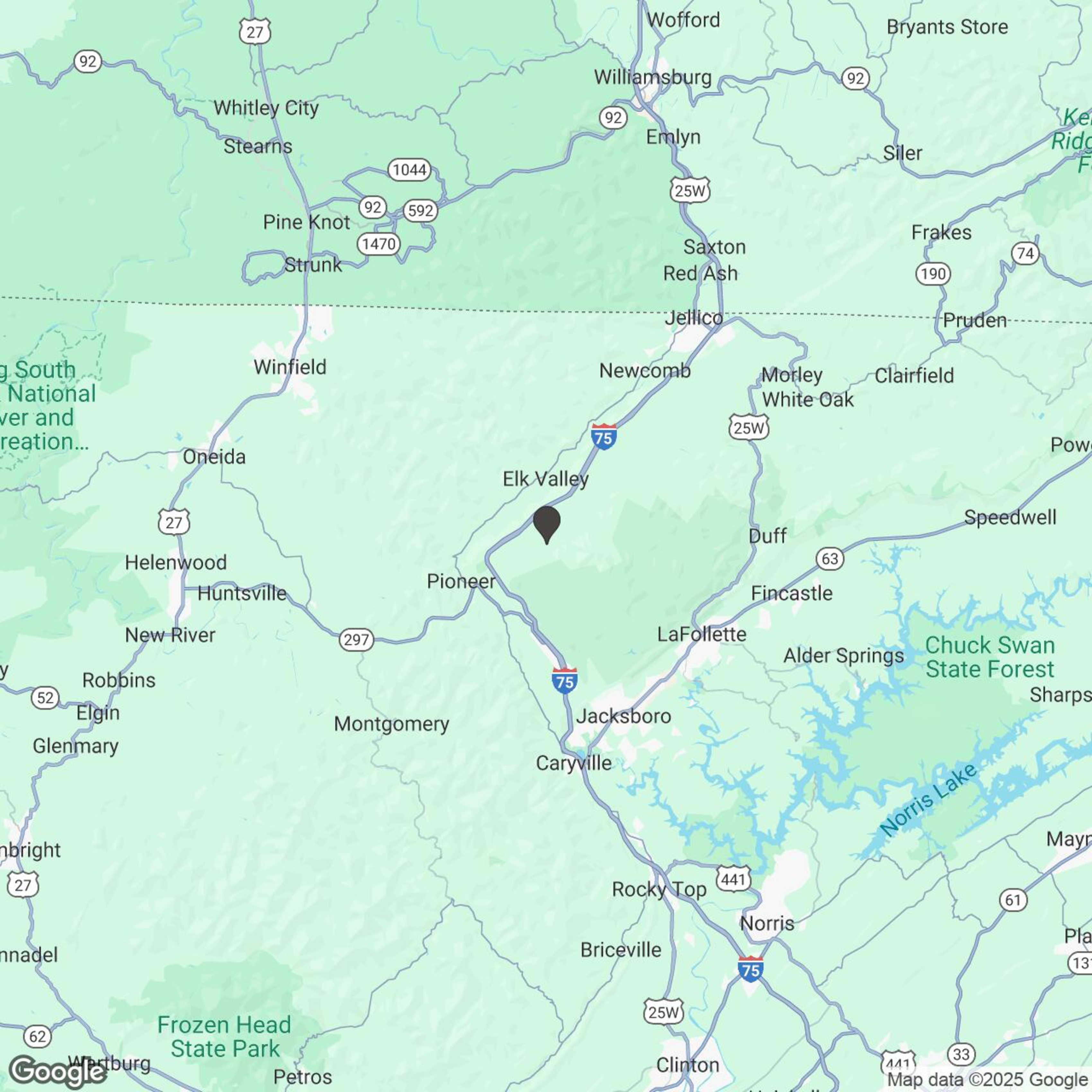 Map showing location of Ride Royal Blue ATV Resort