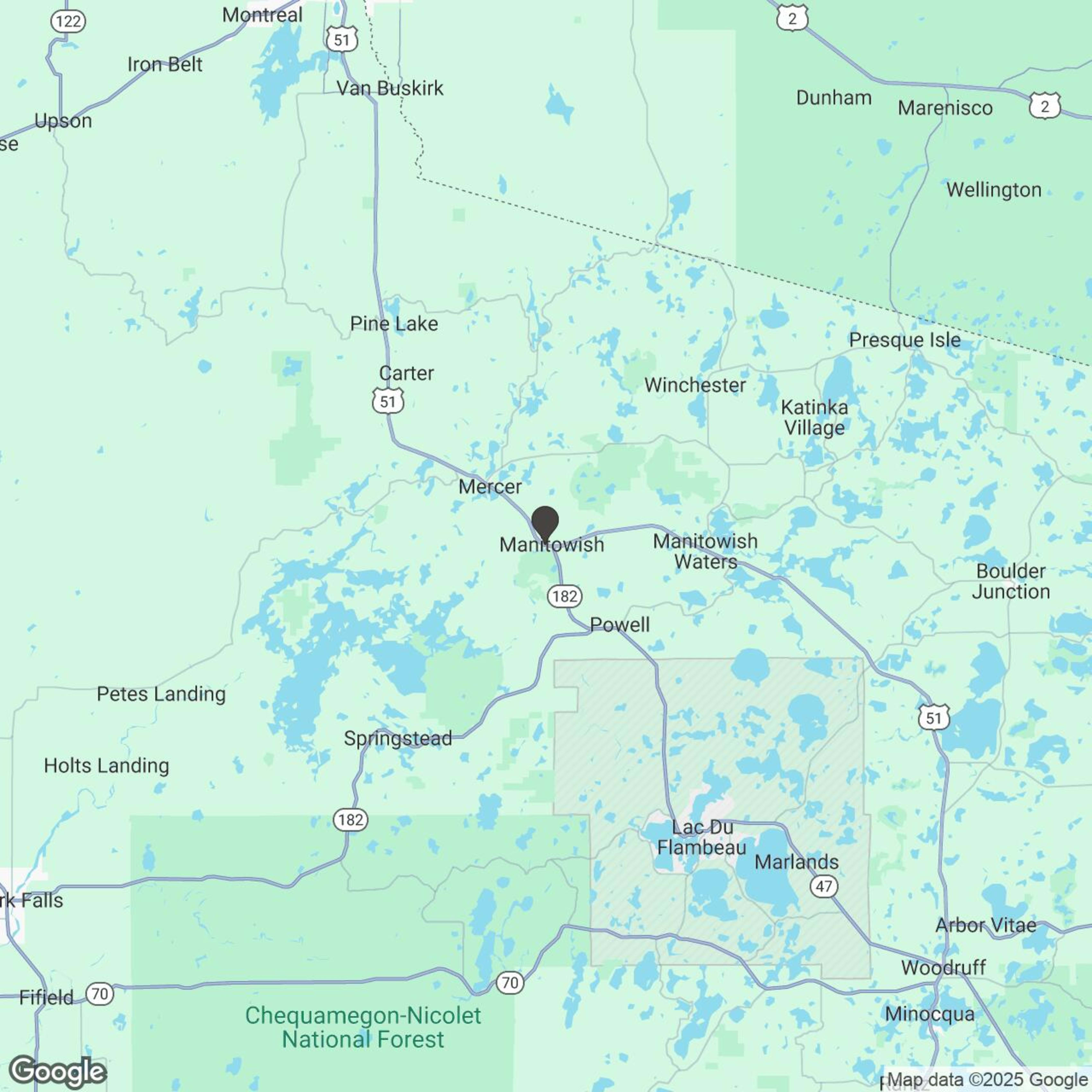 Map showing location of B & B Adventures