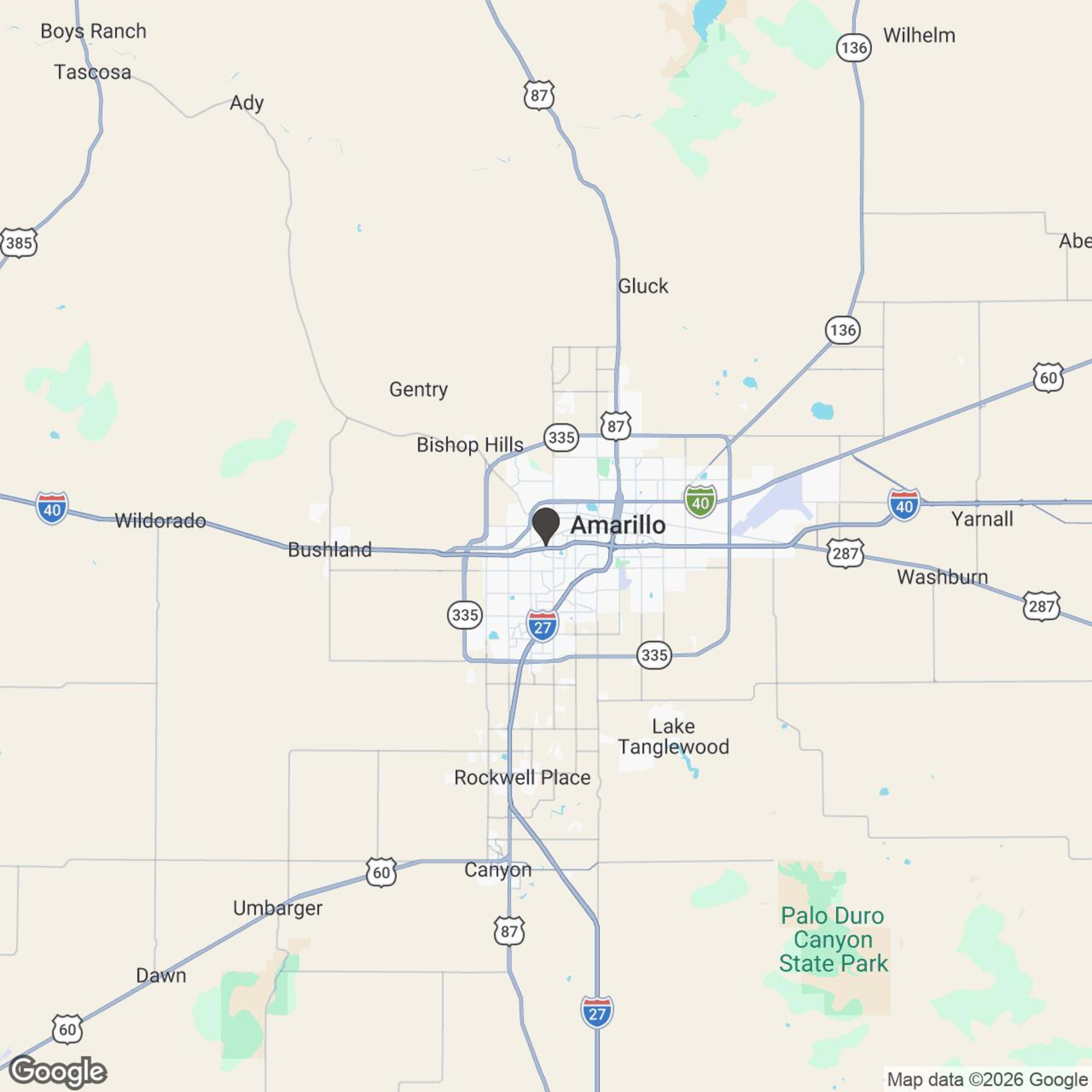 Map showing location of Canadian River Off-Road Adventures