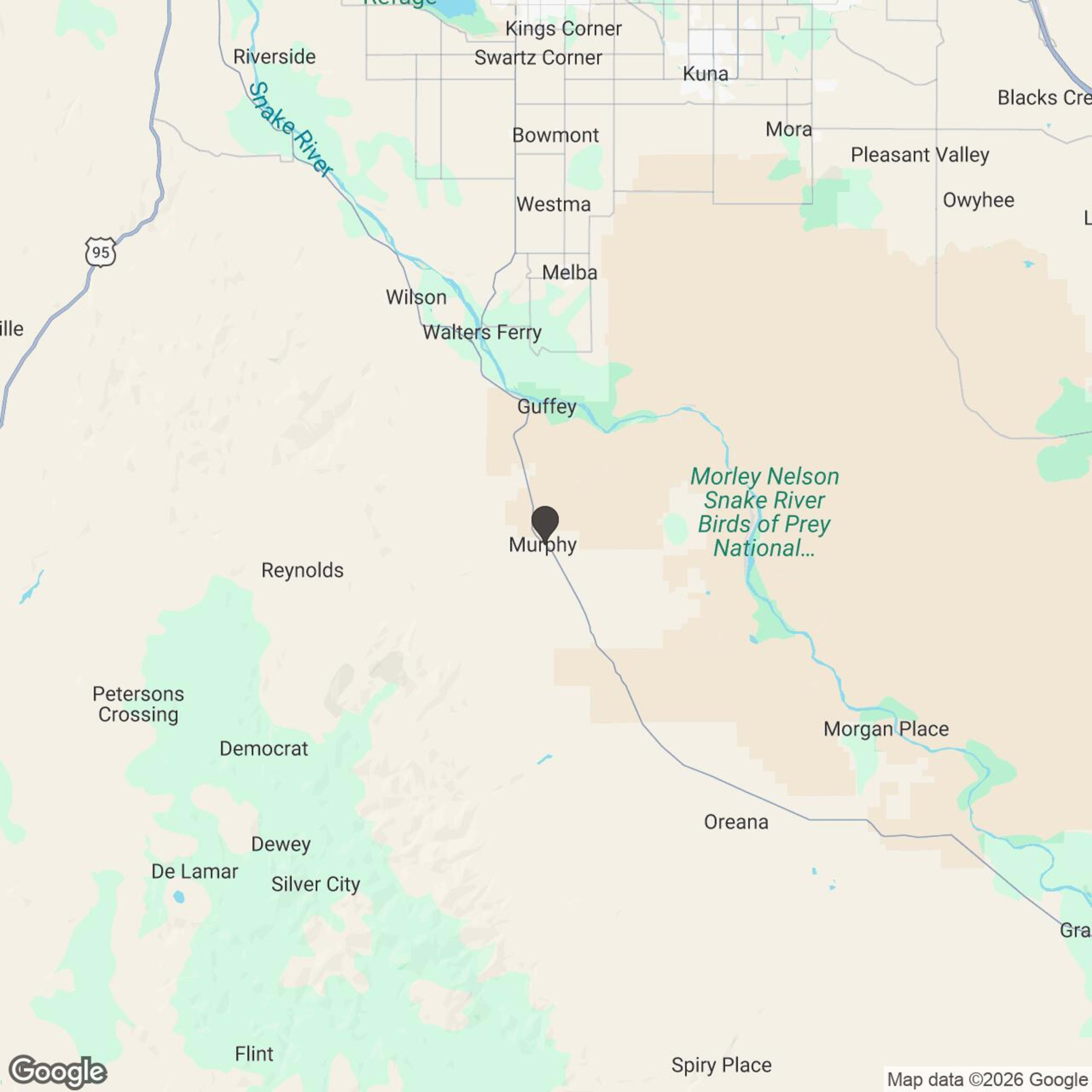 Map showing location of Mountain Meadow Adventure Rentals - Murphy