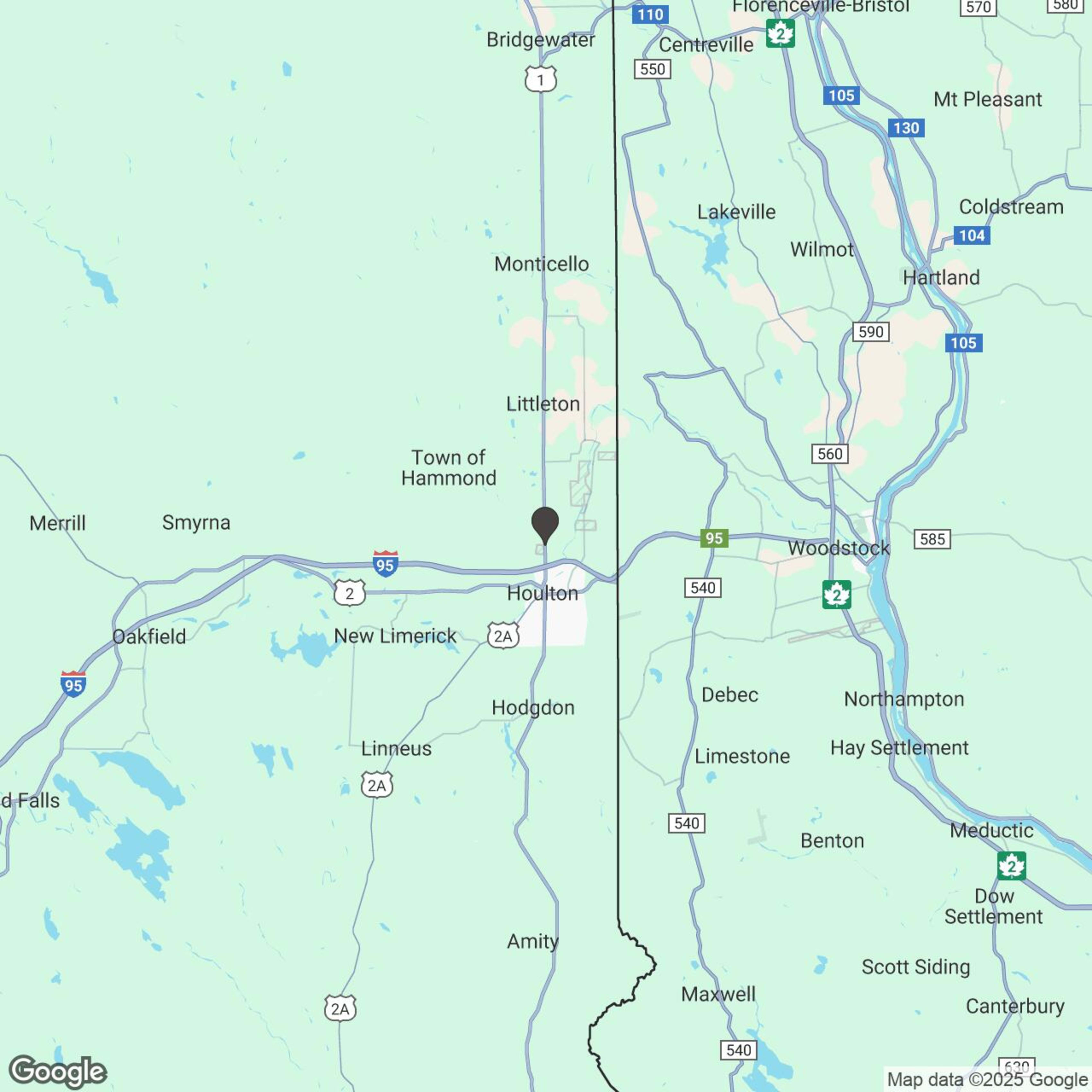 Map showing location of Ride North Recreation