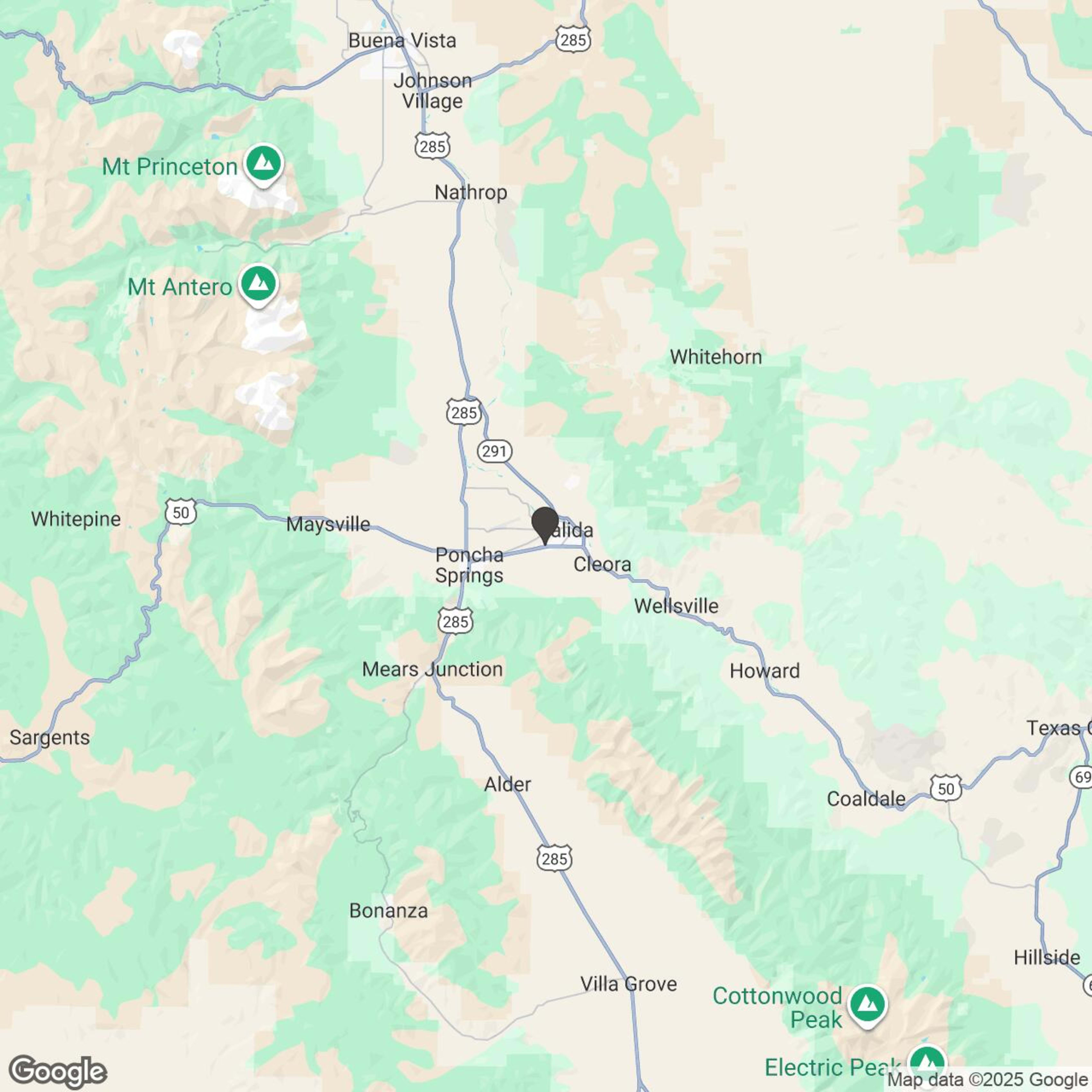 Map showing location of Laid-Back Mountain Loop: Marshall Pass