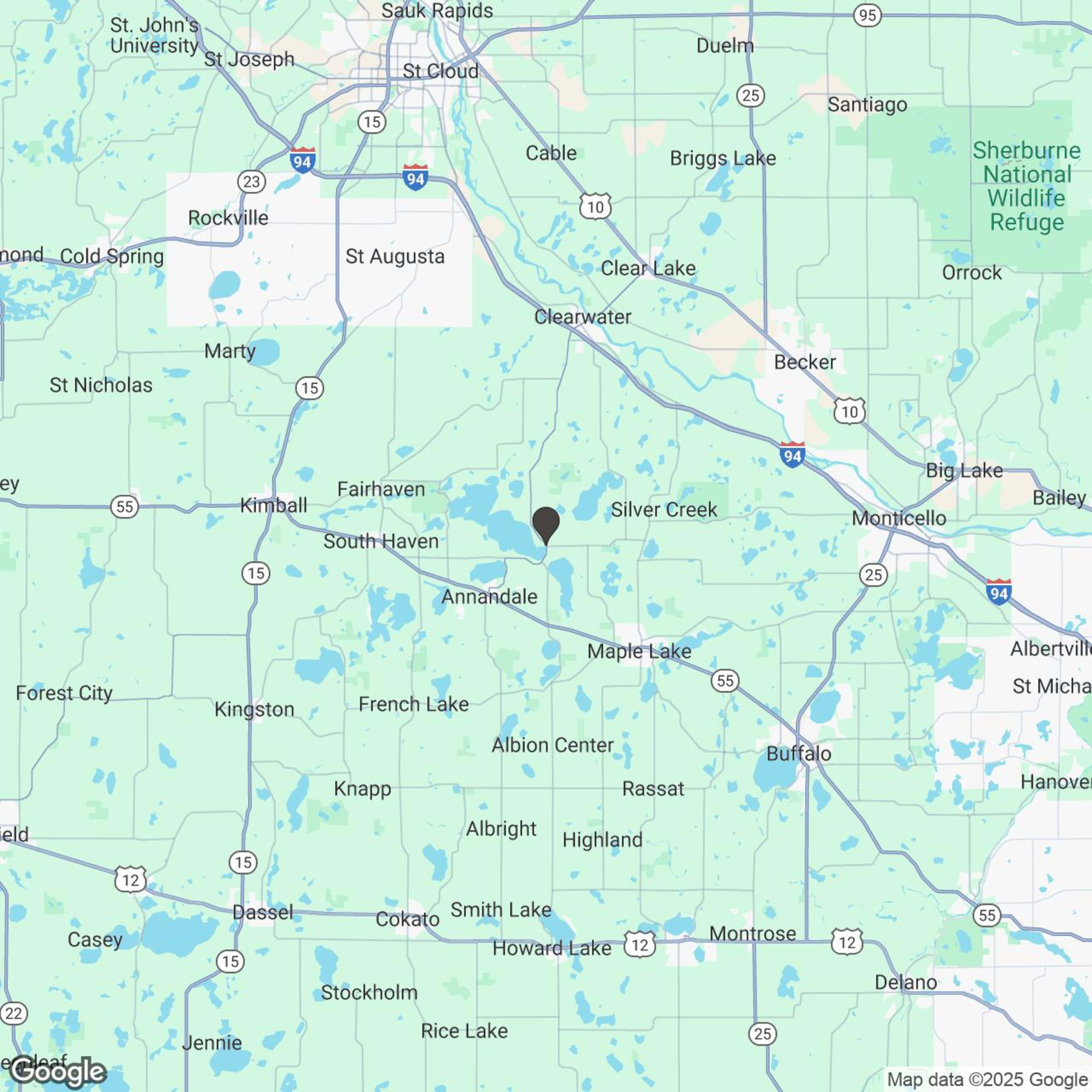 Map showing location of Clearwater Lake Boat Adventure