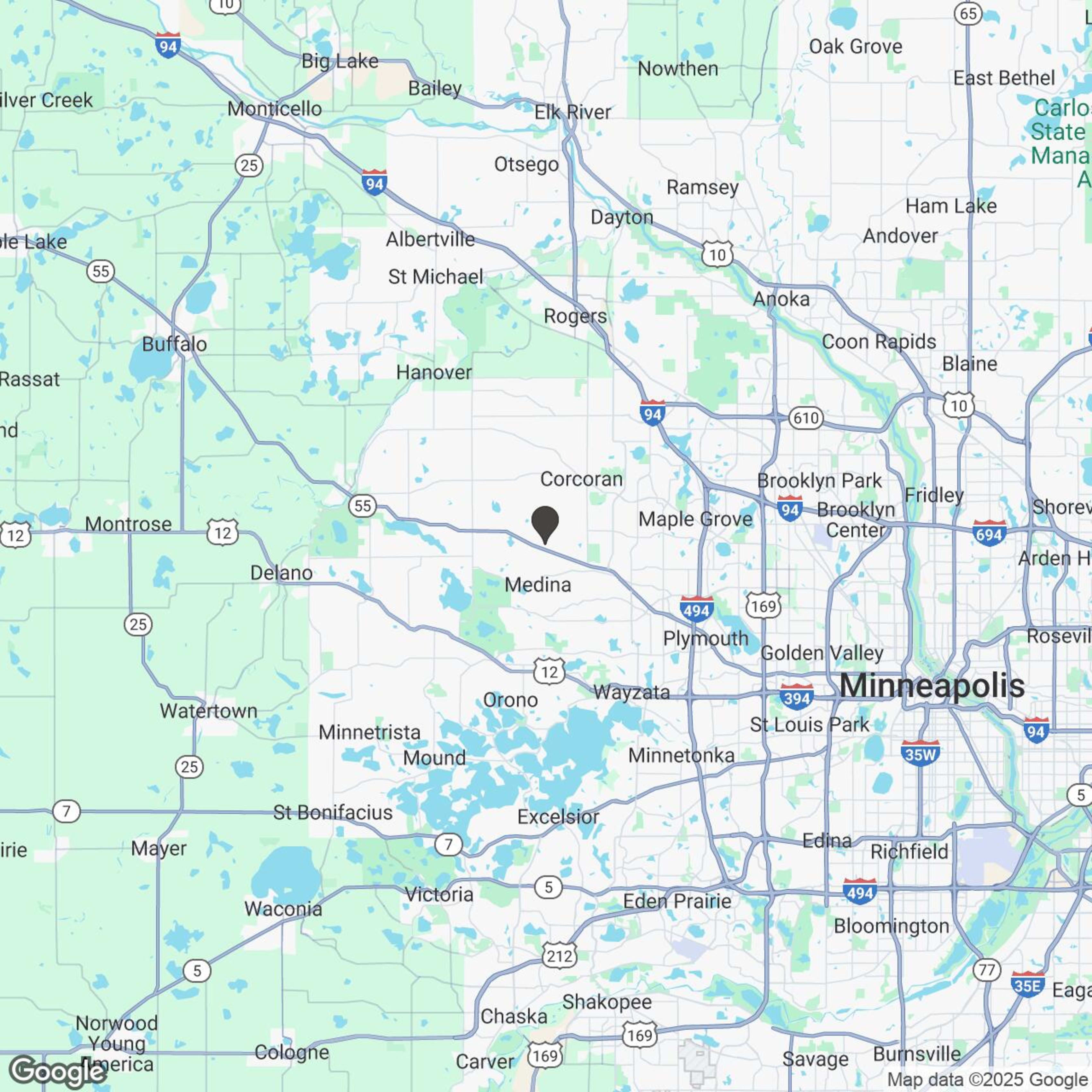 Map showing location of Guided Luce Line Off-Road Tour