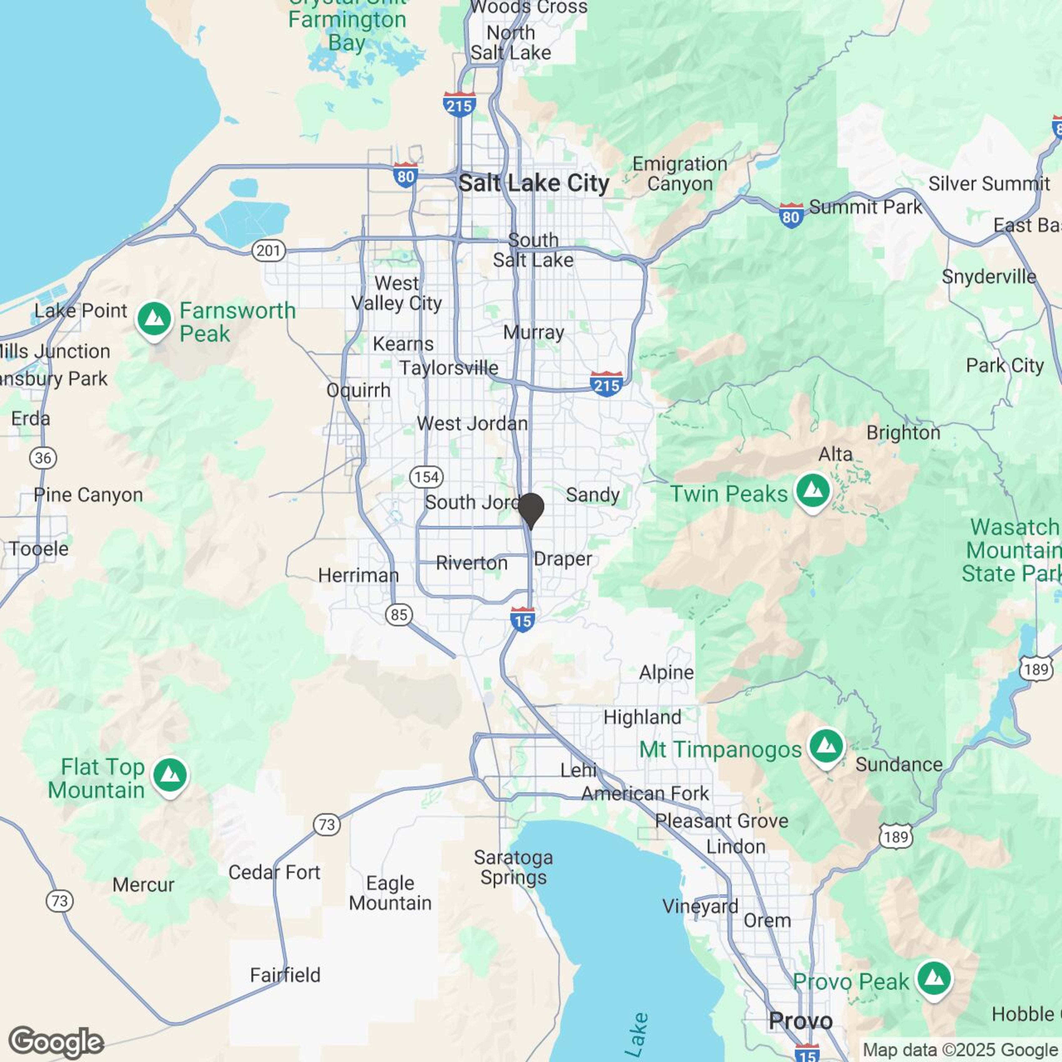 Map showing location of Draper Indian Motorcycle Tour