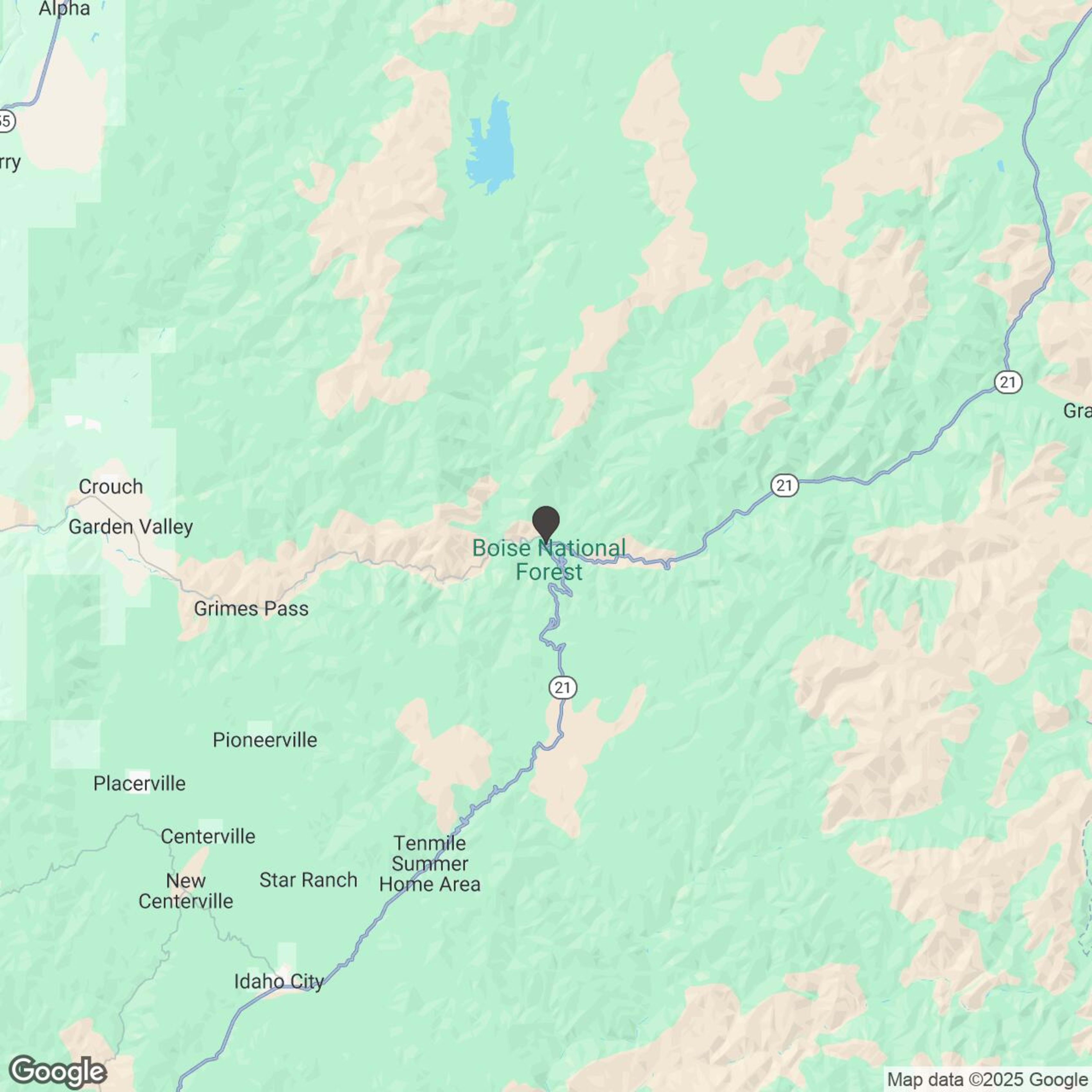 Map showing location of SouthFork Multi-Day Rental Snowmobile Rental