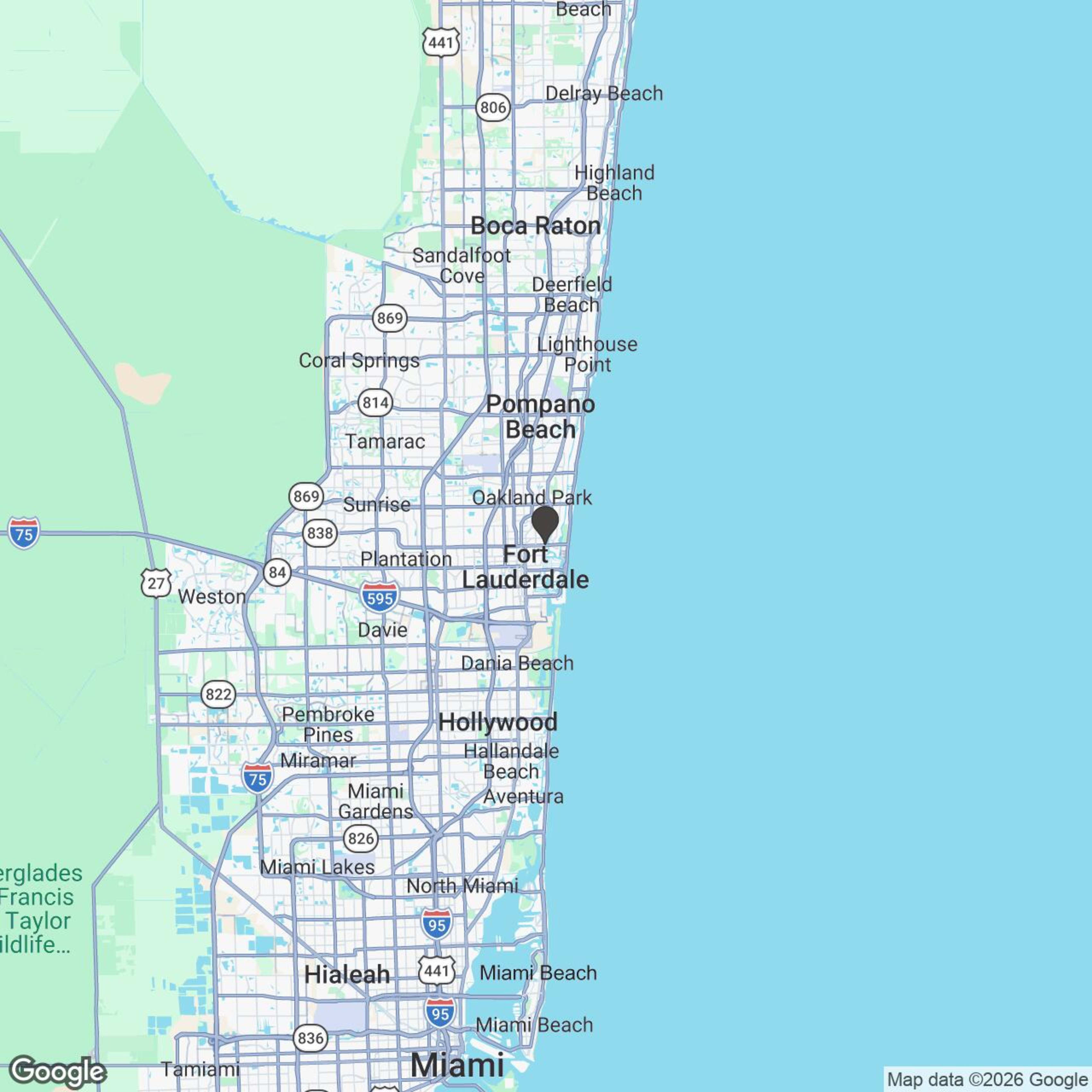 Map showing location of The Diplomat Beach Resort Slingshot Rentals