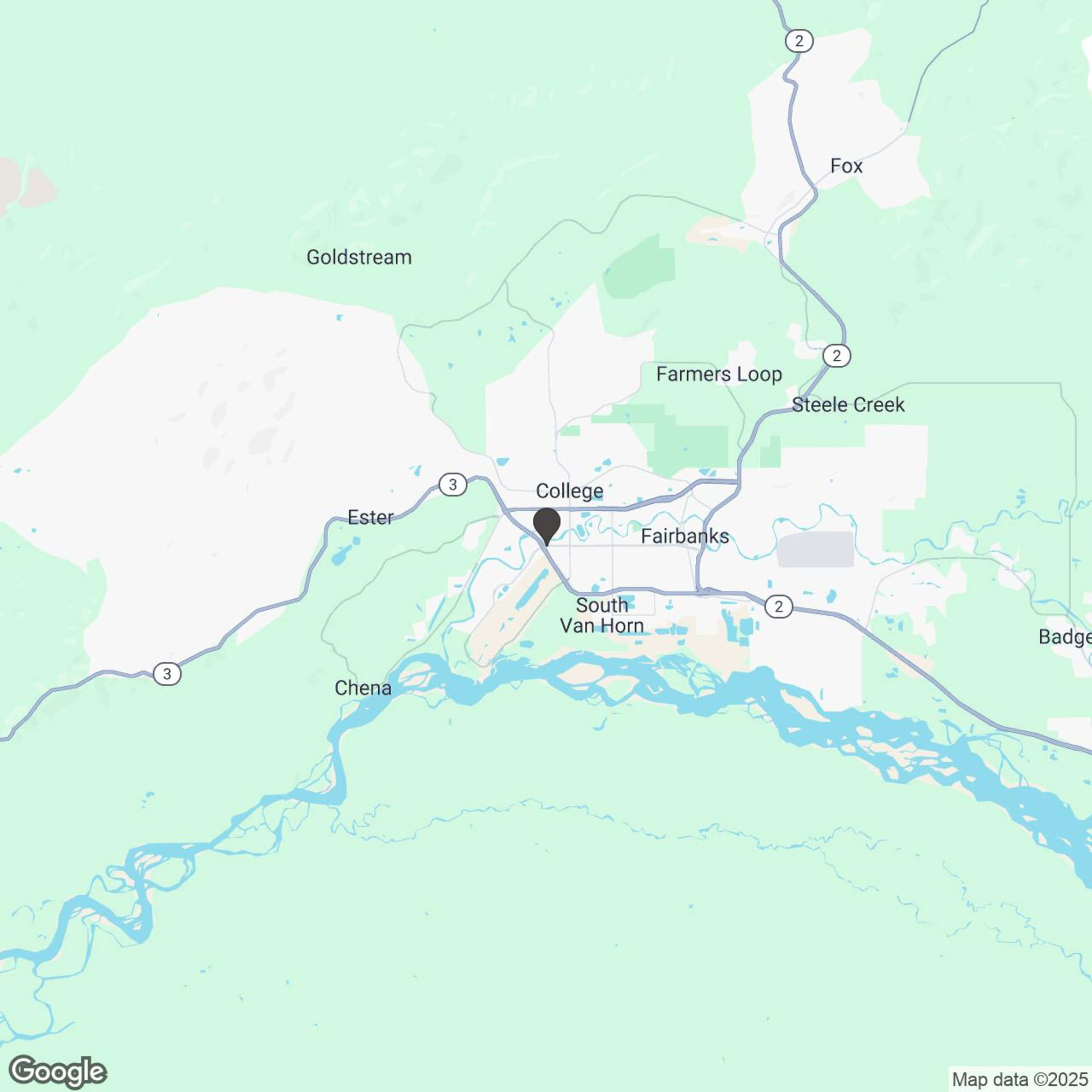 Map showing location of Delta Junction Backcountry Excursion