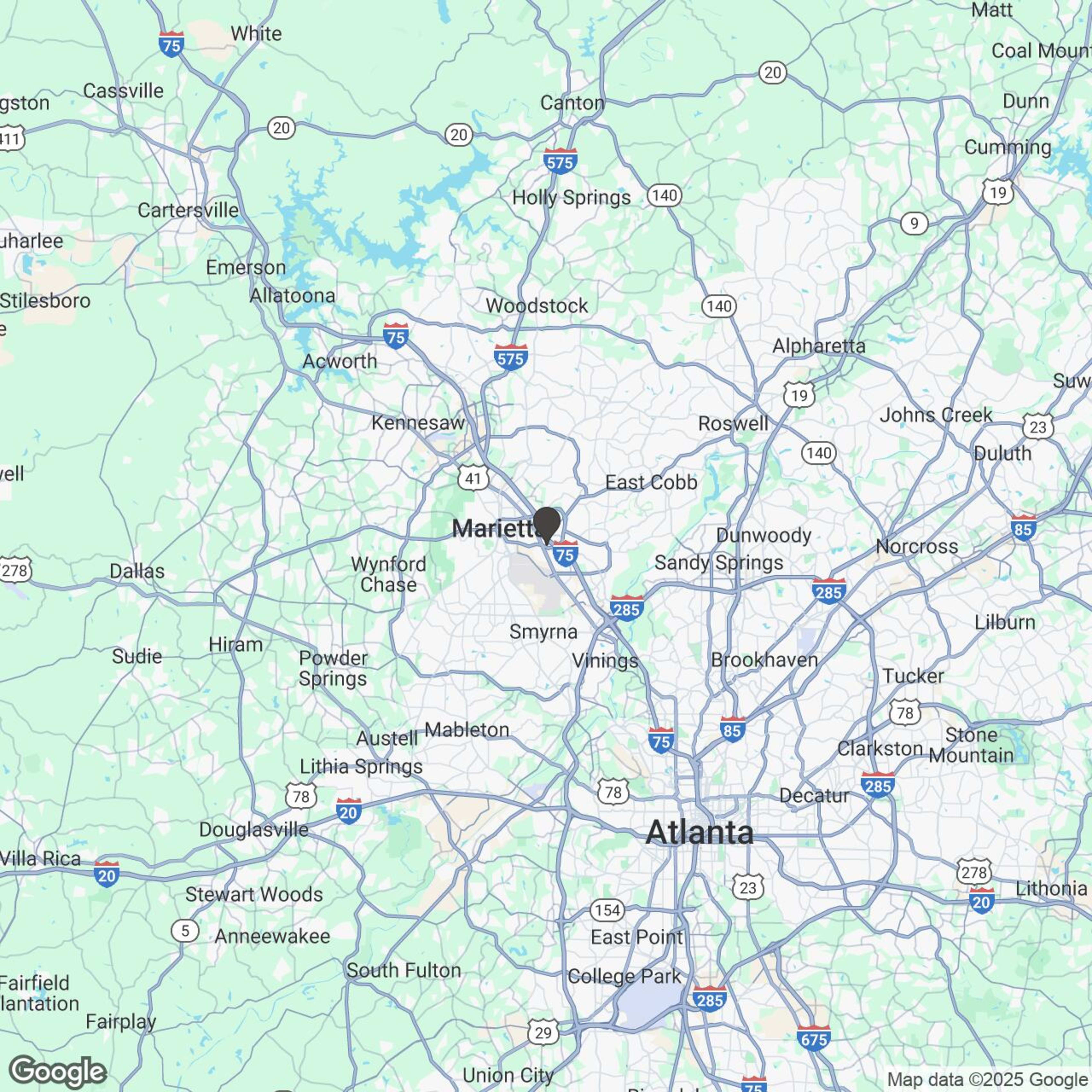 Map showing location of Real Houses of Atlanta (Weekdays)