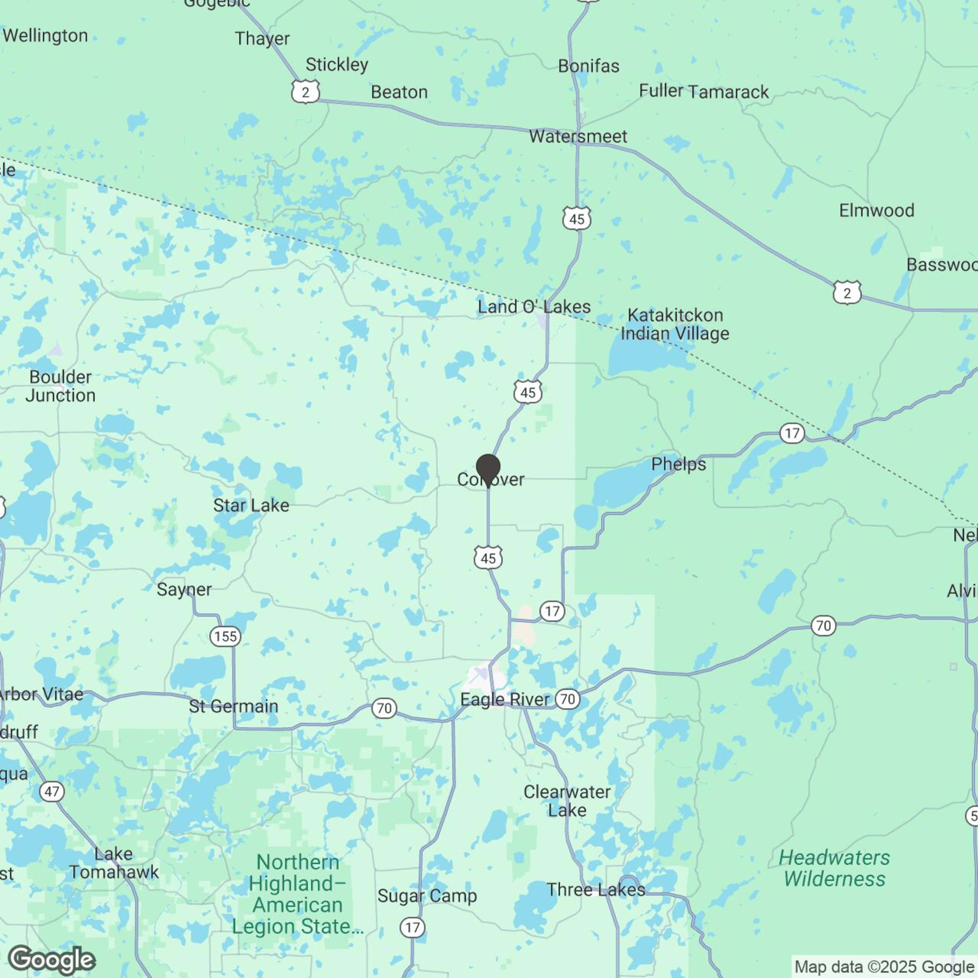 Map showing location of  UTV in Northern Wisconsin! 2026