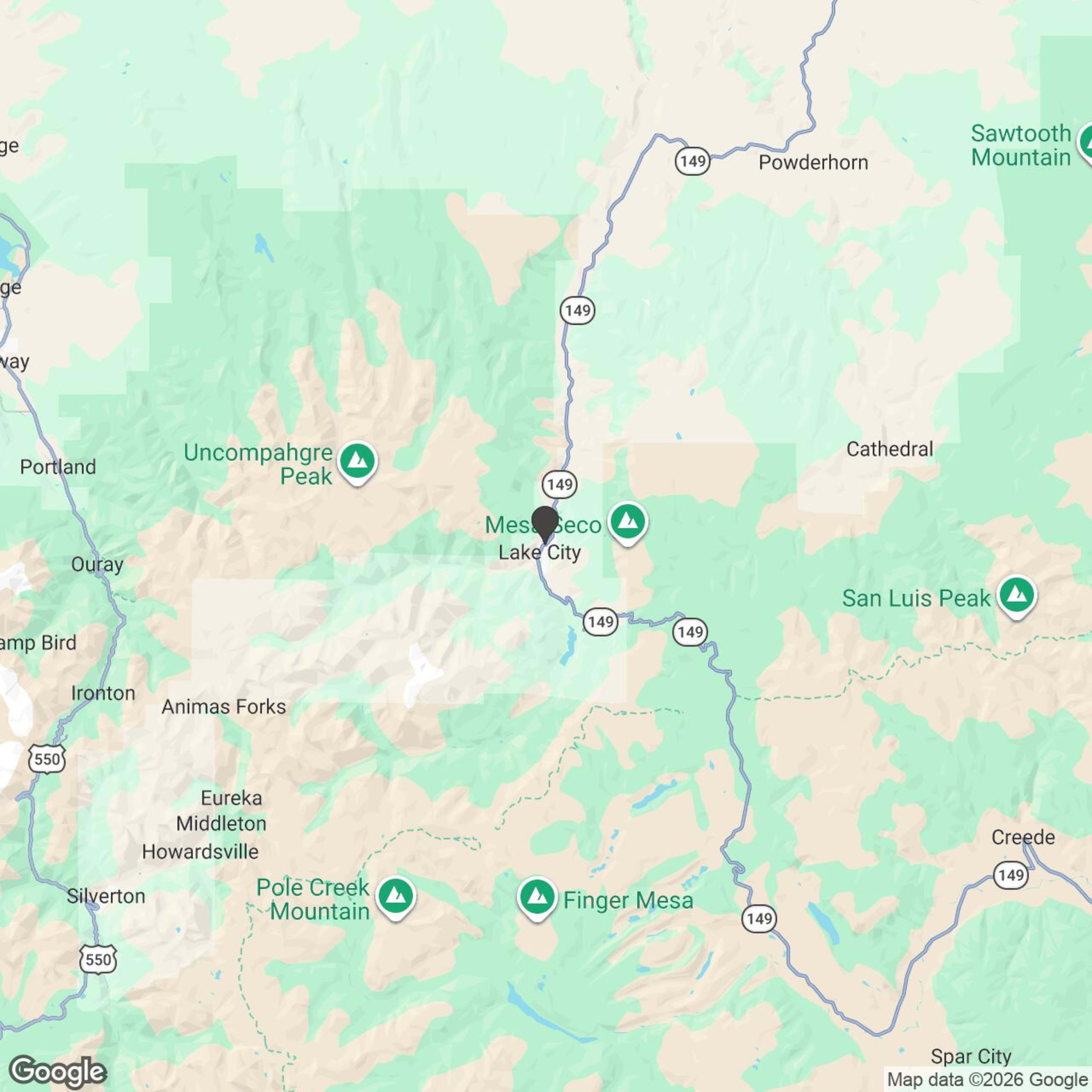 Map showing location of Snowmobile Tours