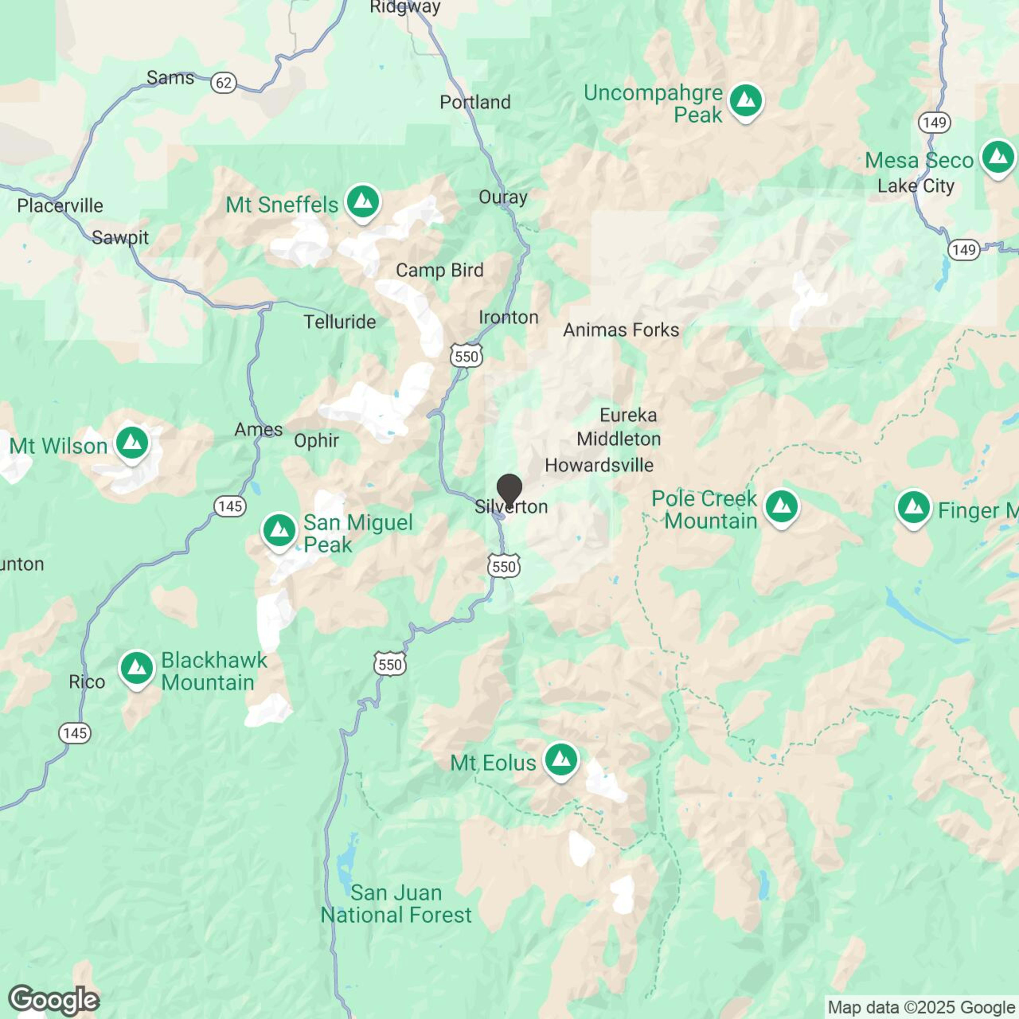 Map showing location of Half-Day Guided California Pass Off-Road Tour