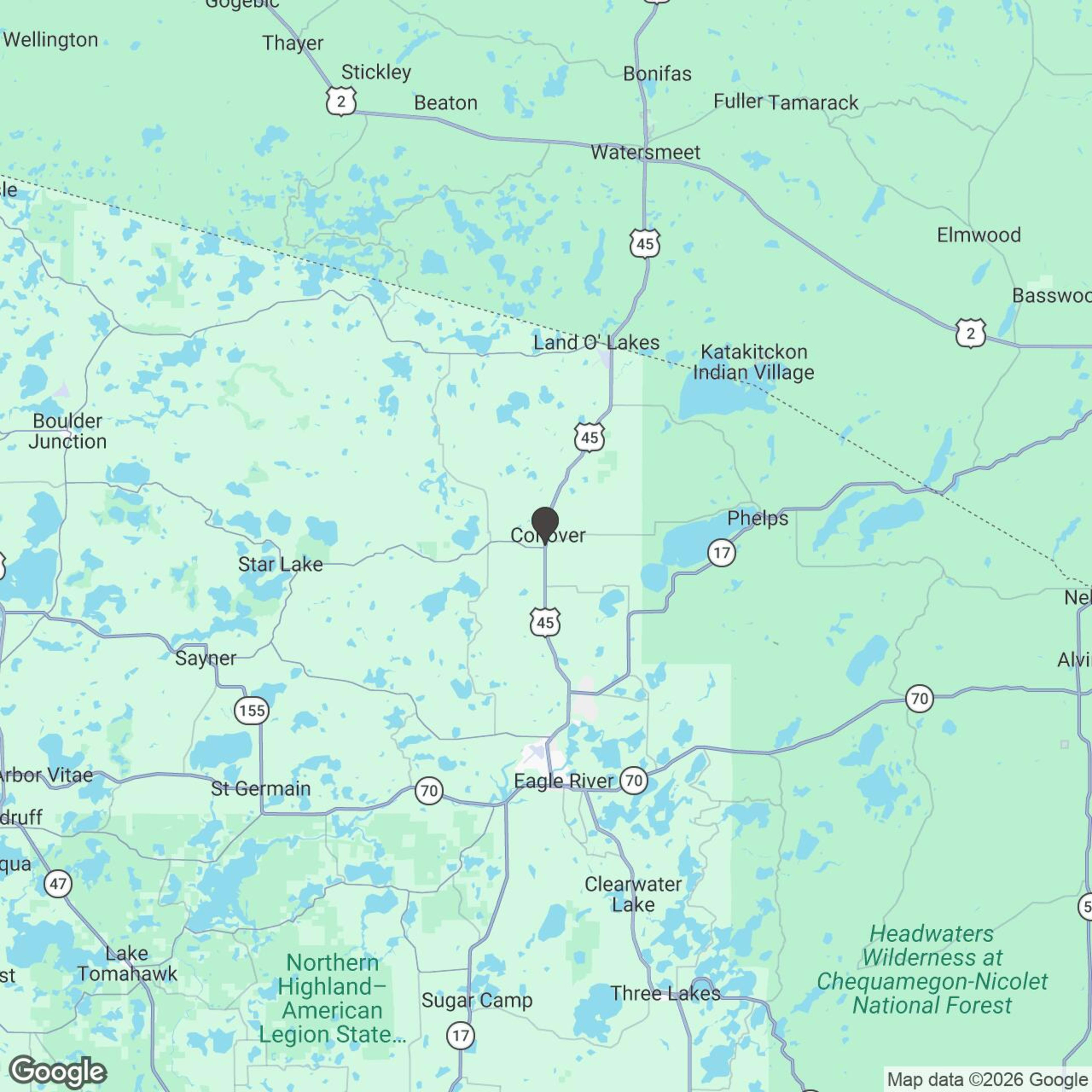 Map showing location of 2027 Snowmobile in Northern Wisconsin! Polaris XCR 