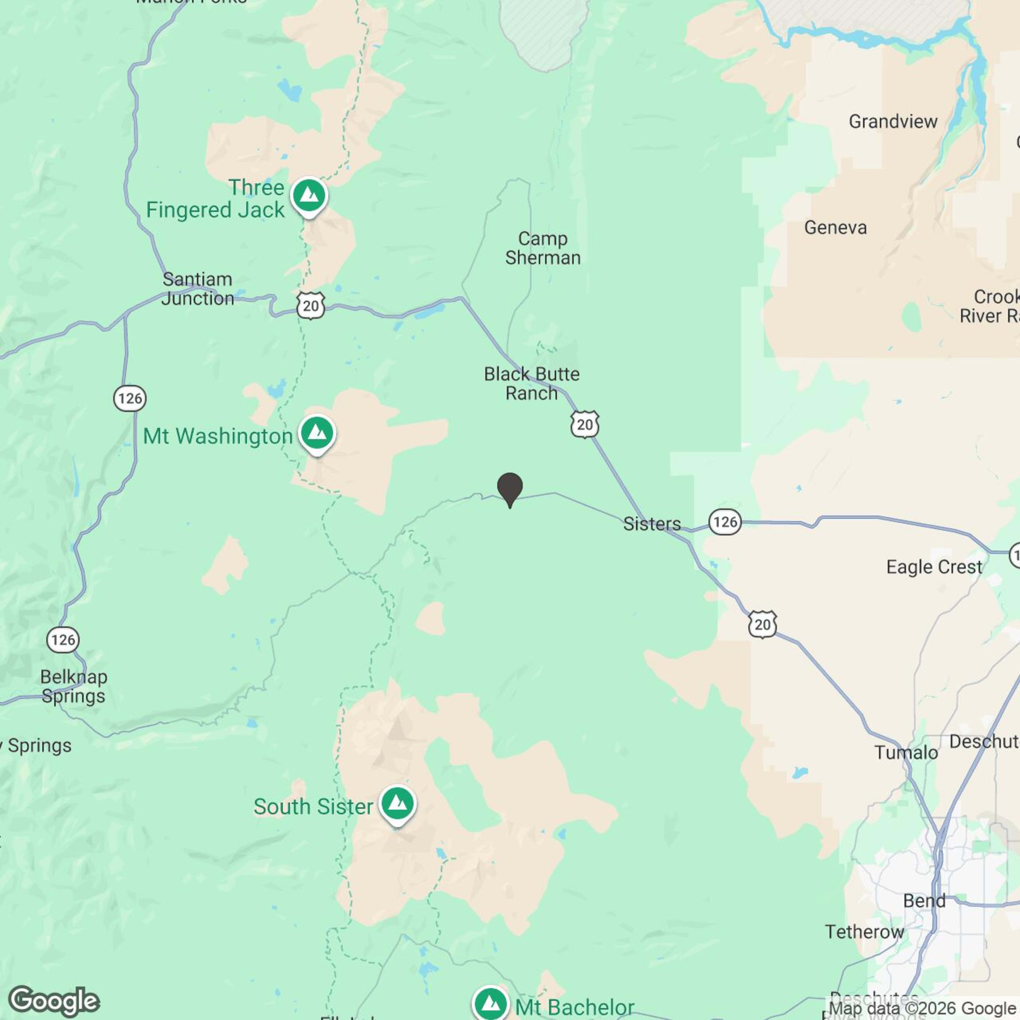 Map showing location of 8HR | Self-Guided ATV Tours | Sisters