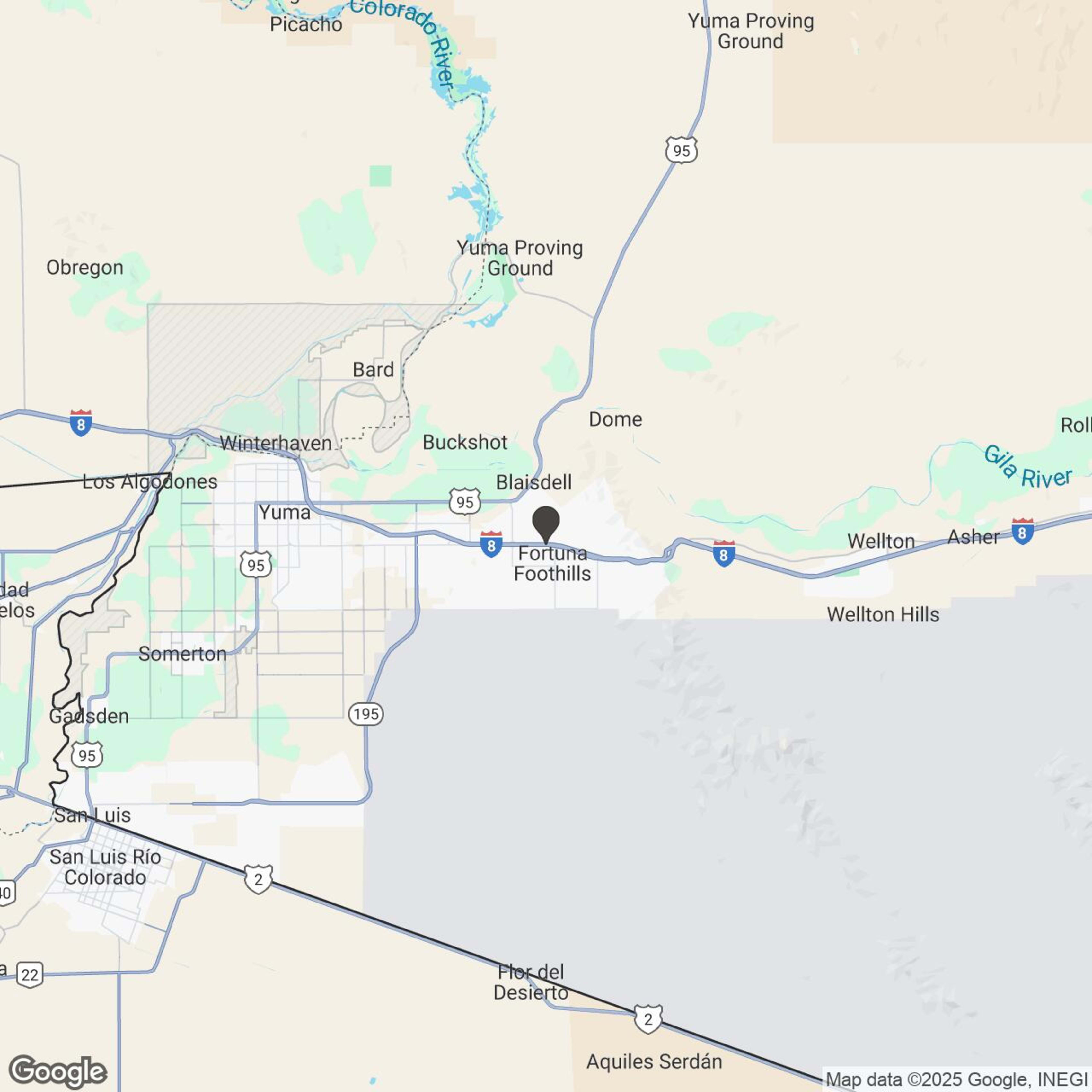 Map showing location of Explore Yuma Off-Road Rental: Self-Guided