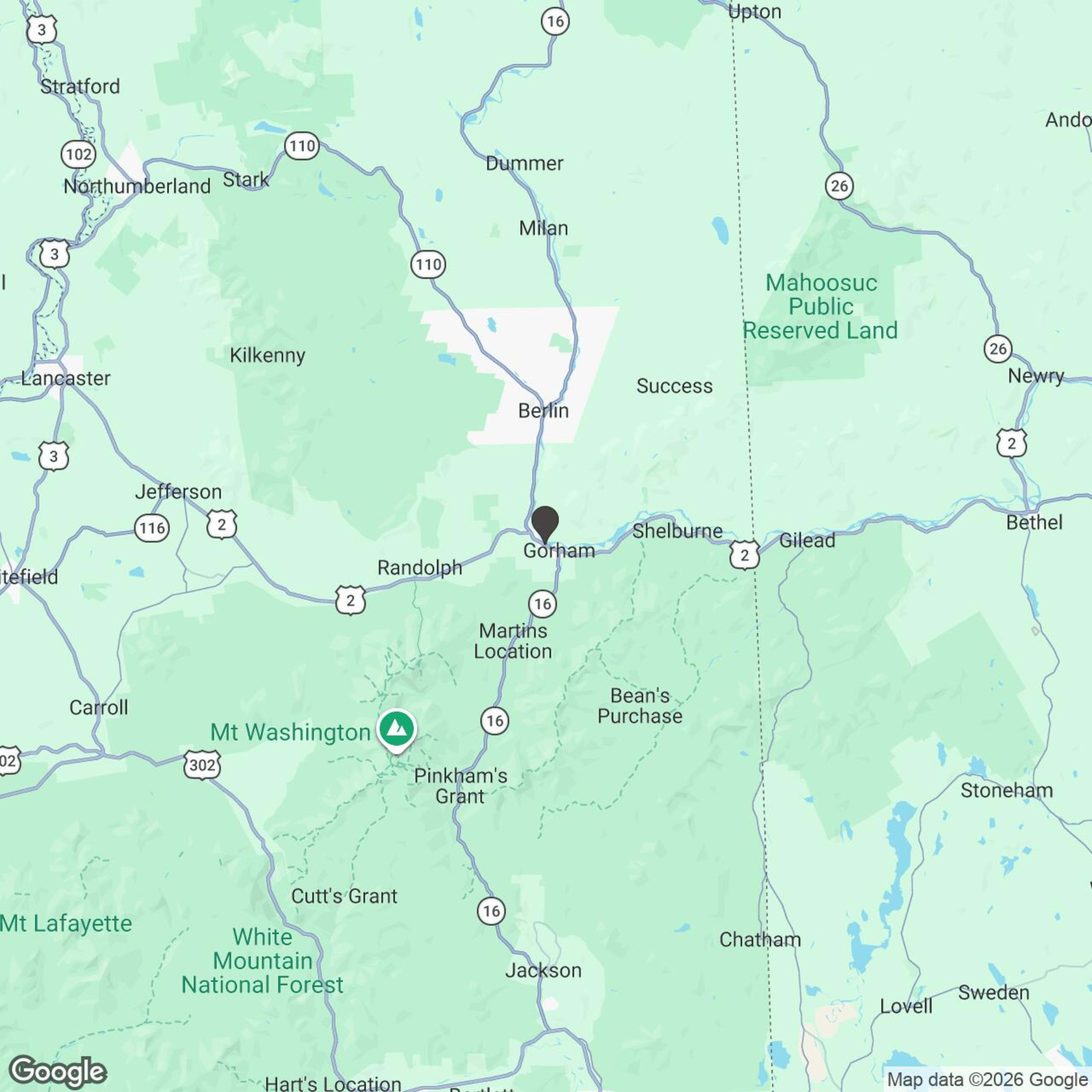 Map showing location of Self-Guided Ranger Rental