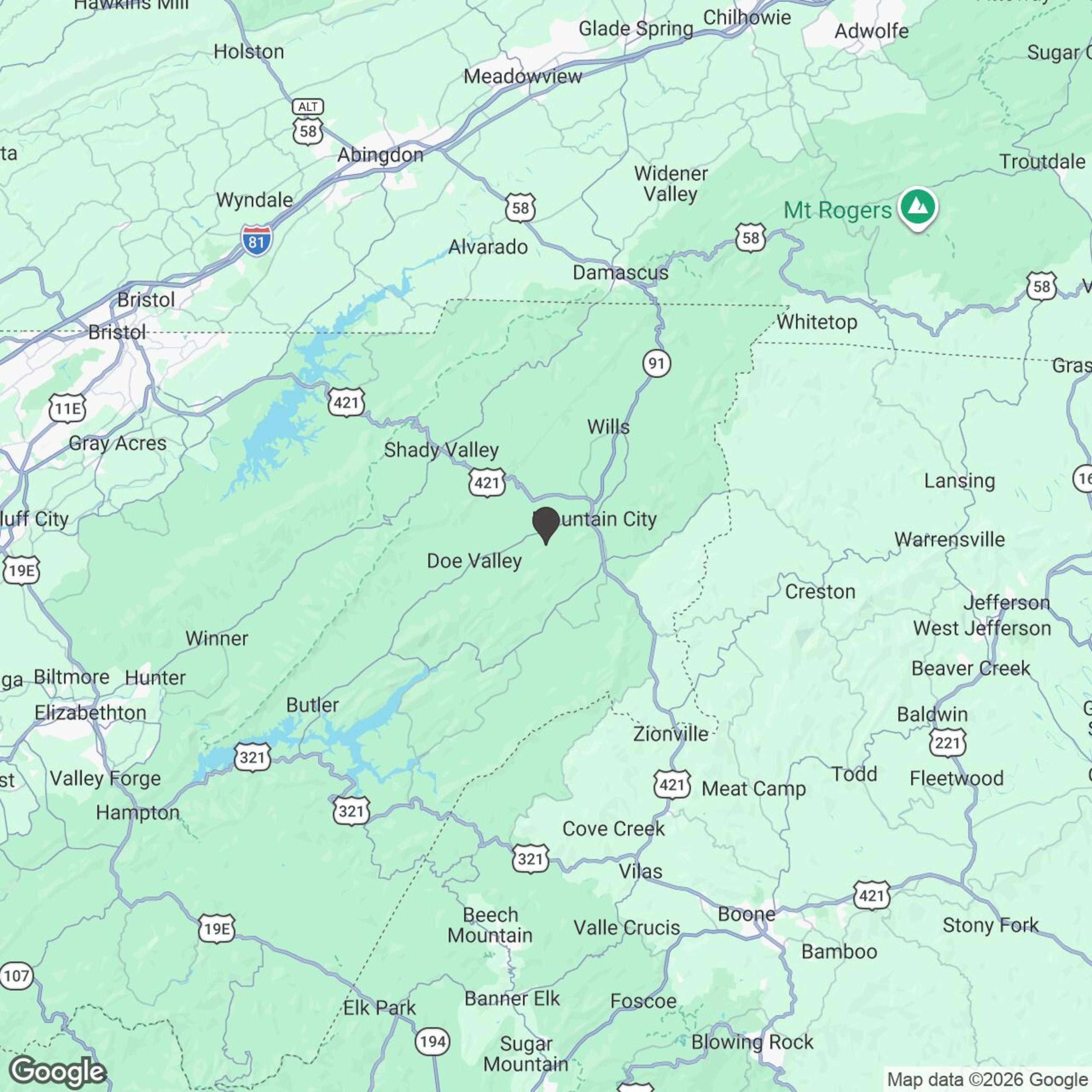 Map showing location of Polaris RZR 1000 2 or 4 Hour Rentals