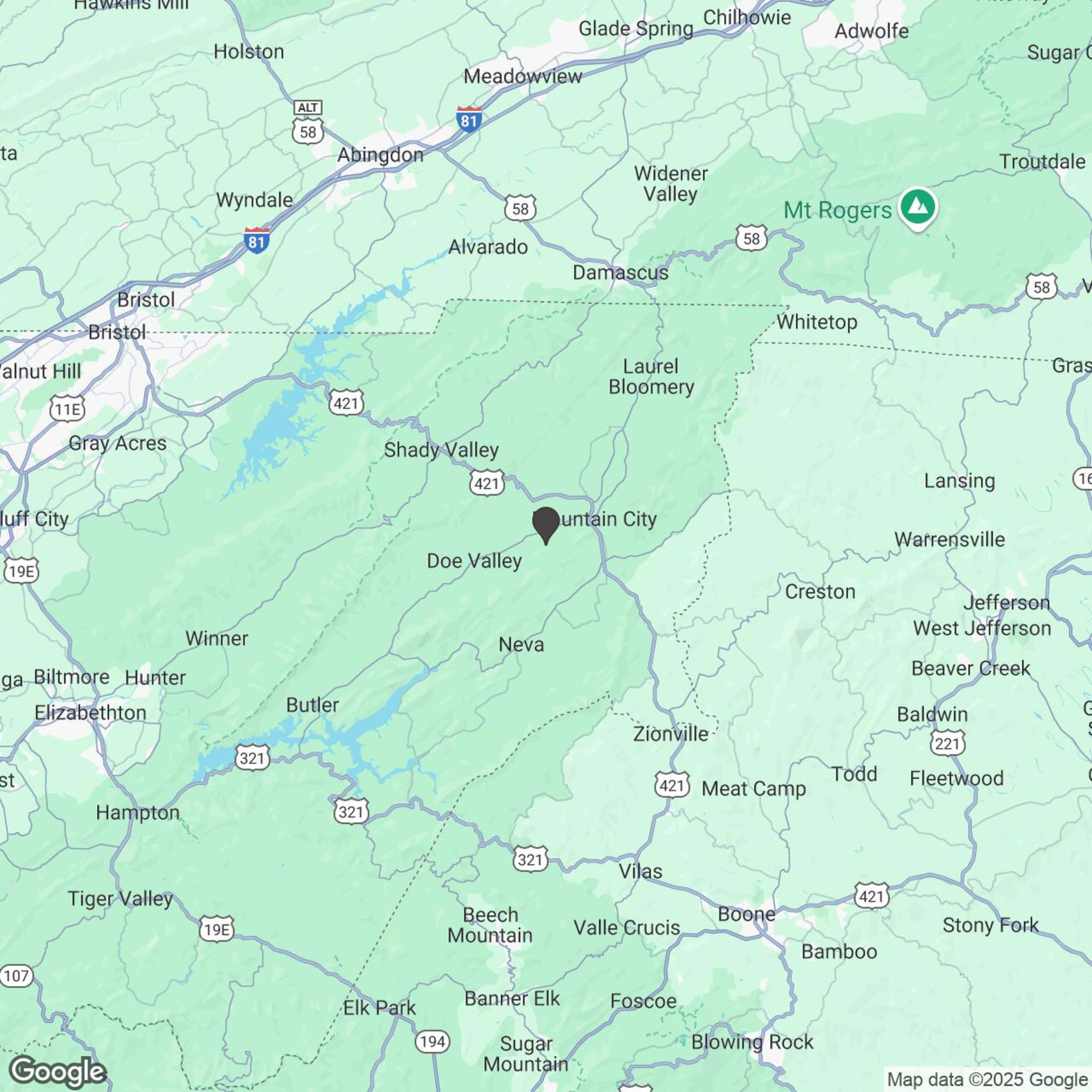 Map showing location of Polaris Slingshot Rentals