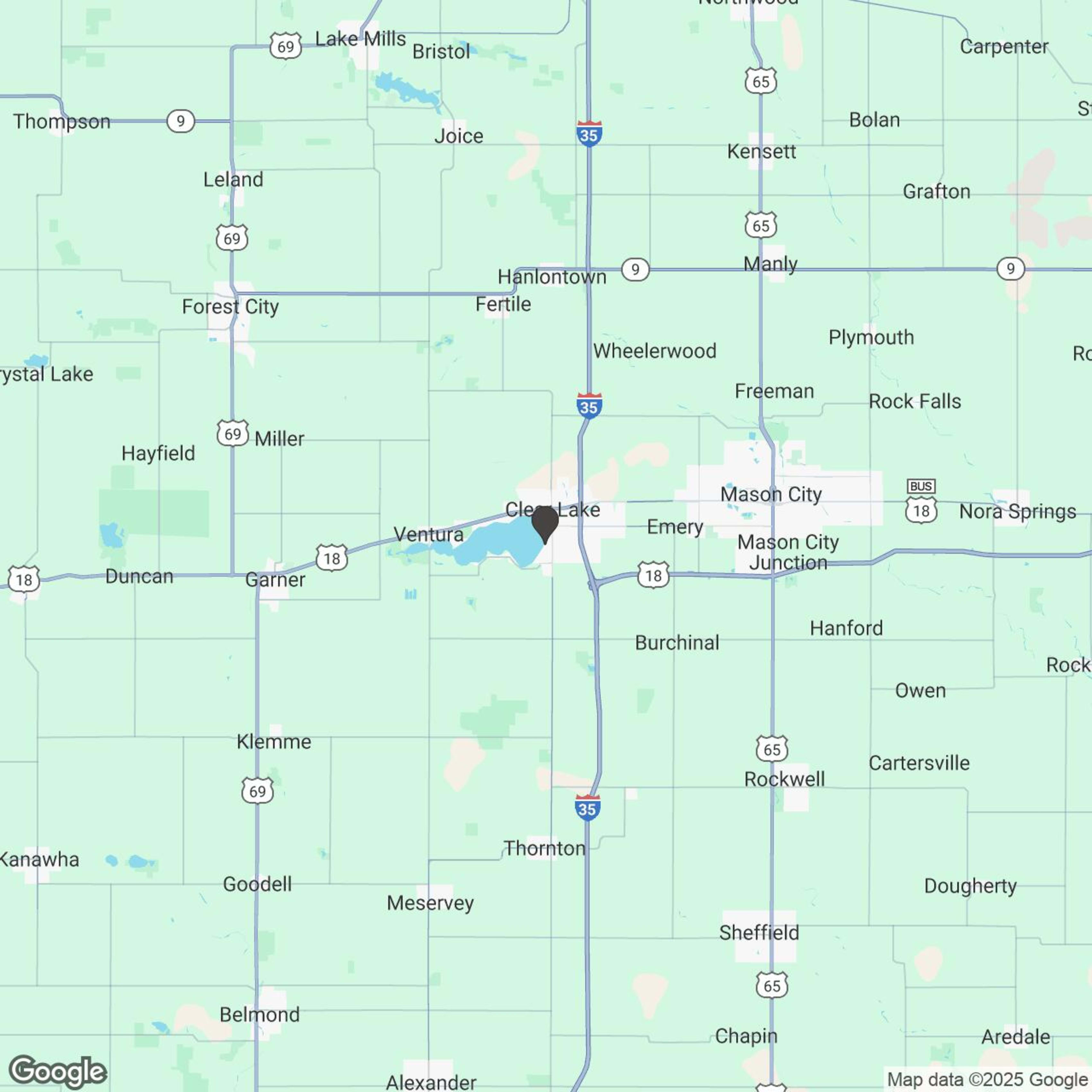 Map showing location of PWC Rentals