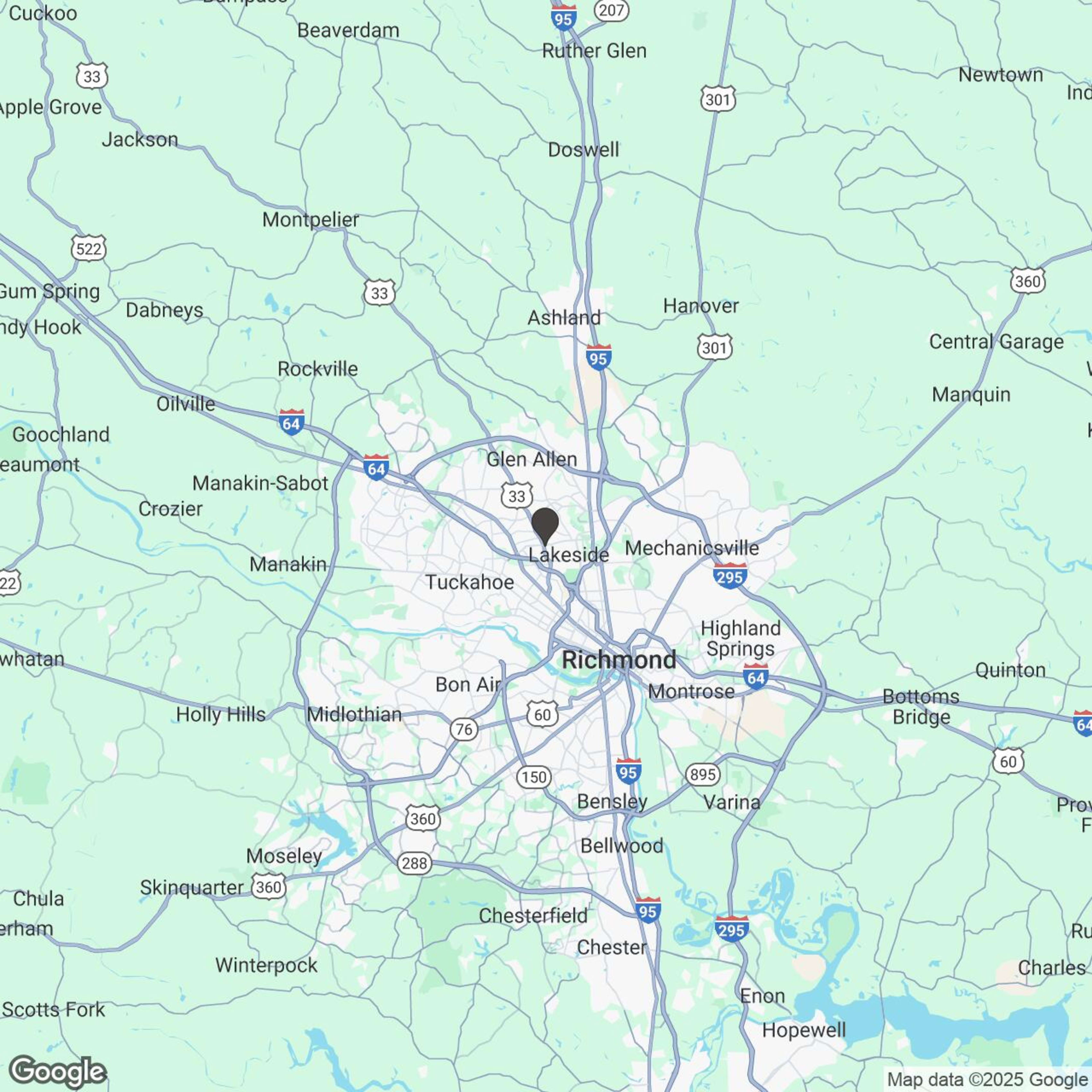 Map showing location of Guided Group Rides