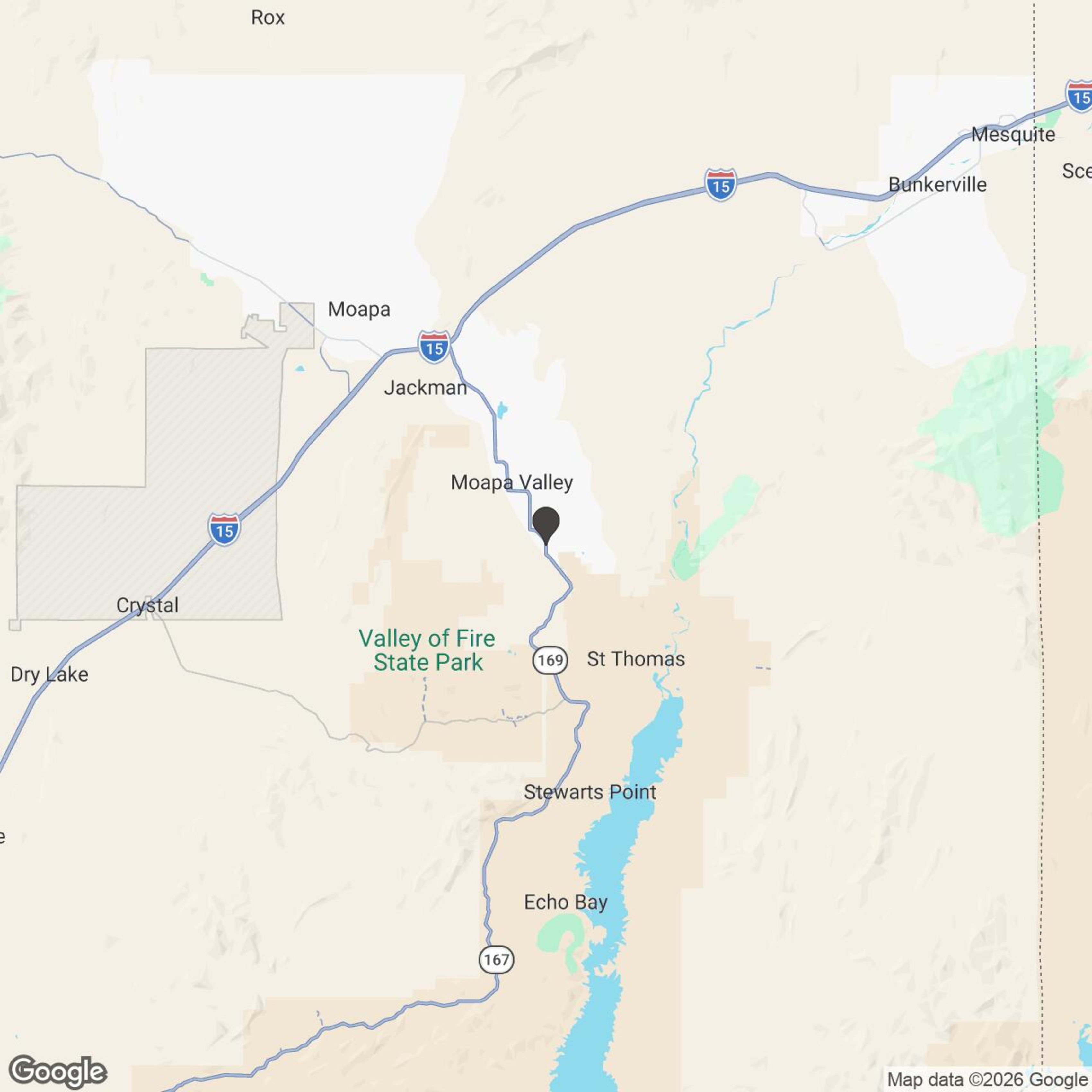 Map showing location of Valley of Fire Backcountry | 3-Hour Adventure + Round-Trip Shuttle