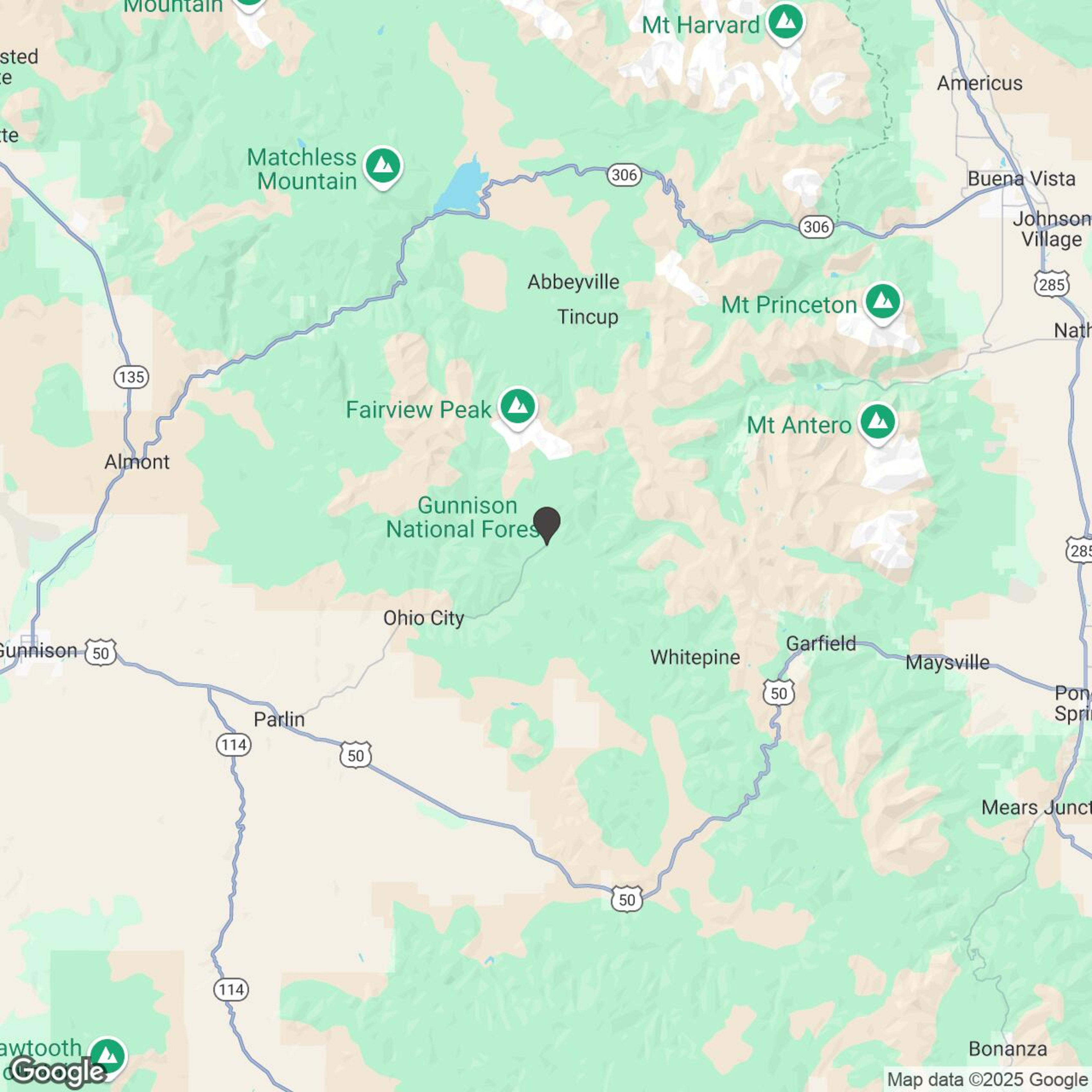 Map showing location of Full-Day Miner’s Run Loop